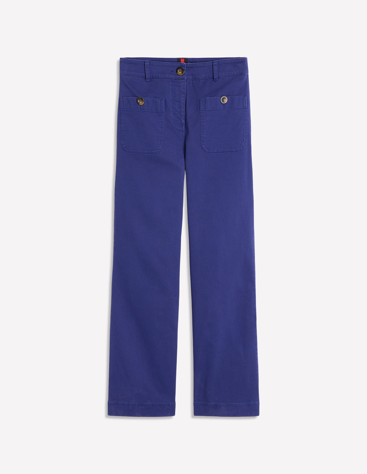 Verkürzte Chinohose mit aufgesetzter Tasche-Aristocratic Blue/ Ivory Stripe