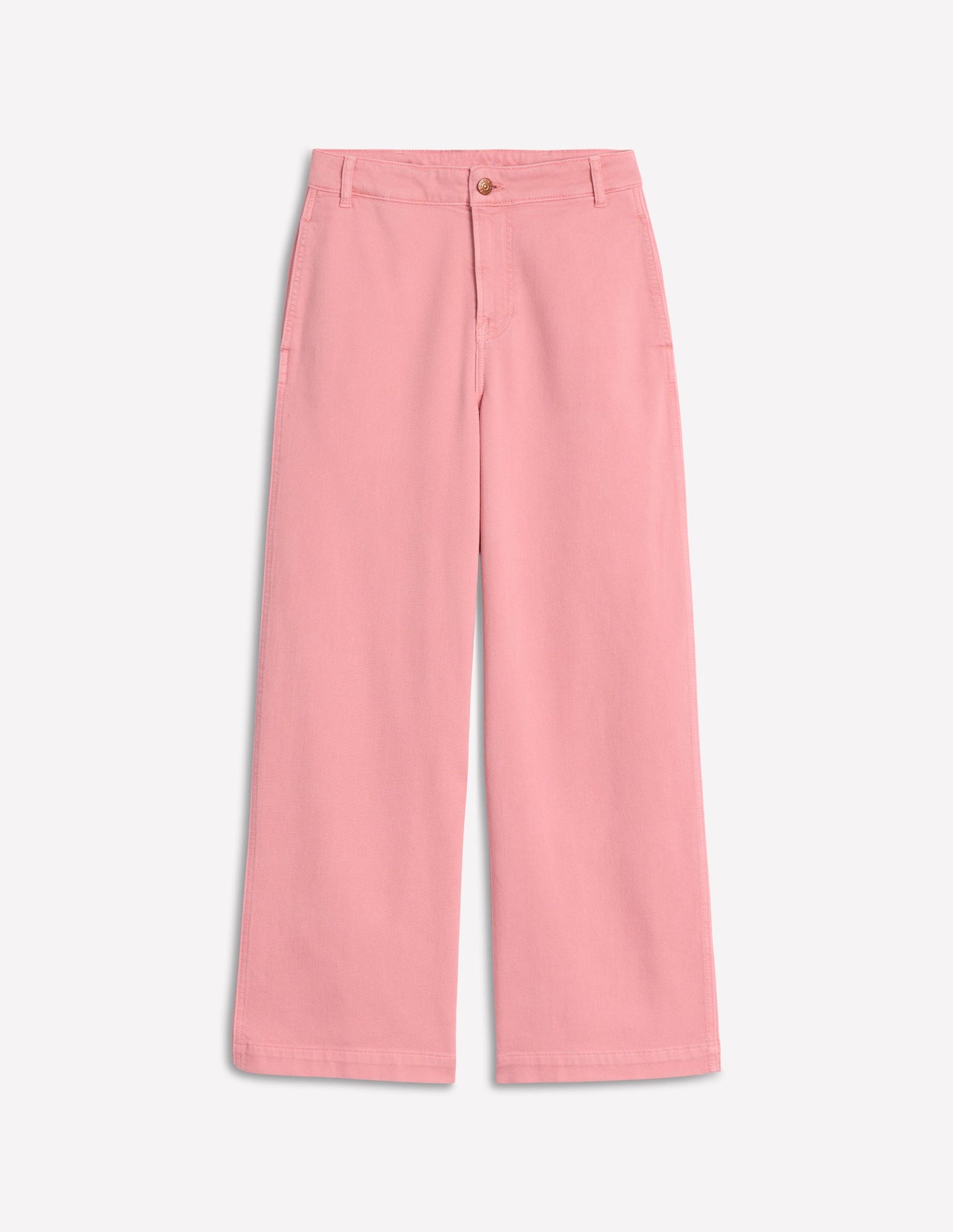Fließende Jeans mit verkürztem Bein-Mandelblütenrosa