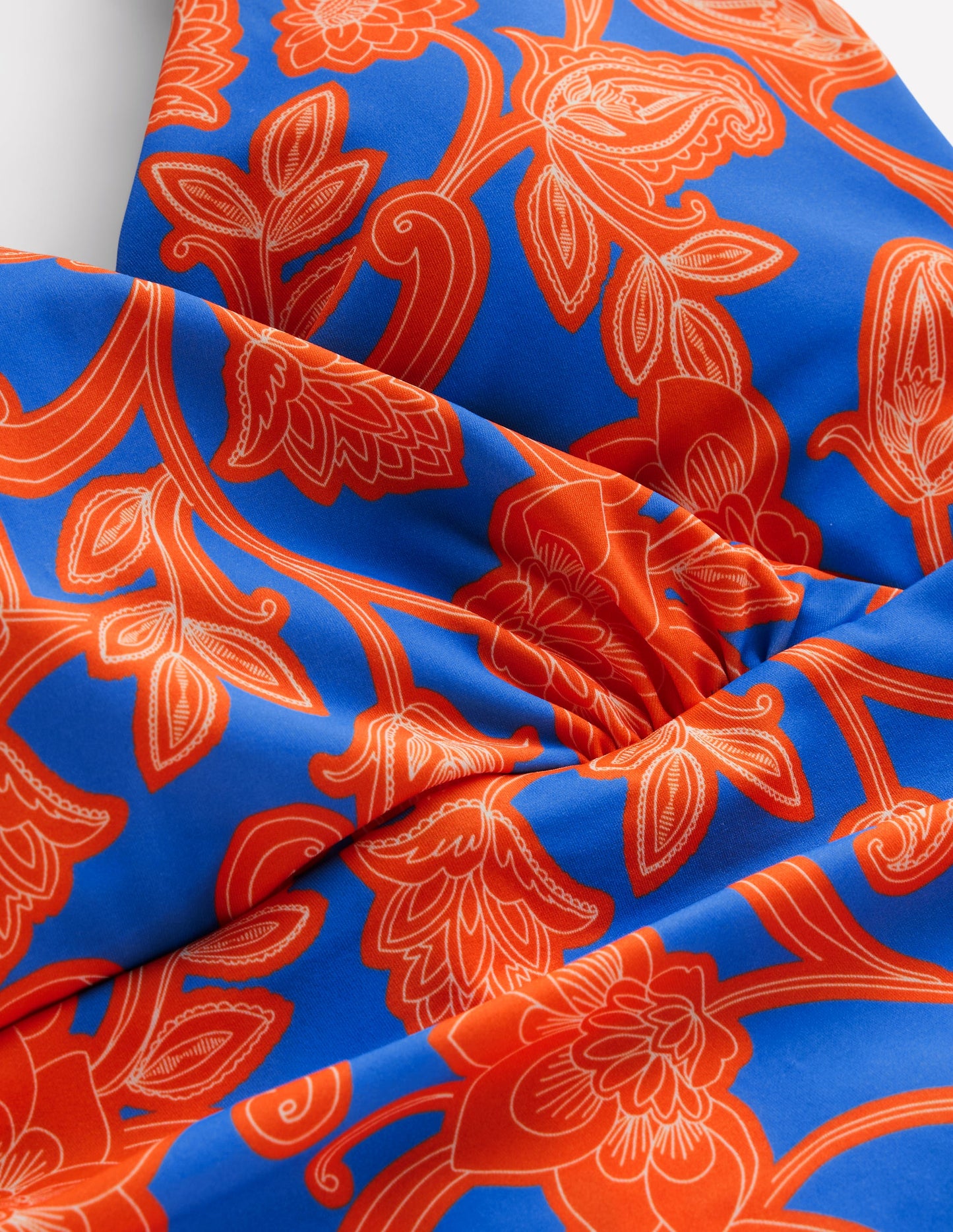 Levanzo Neckholder-Badeanzug-Jaffa-Orange, Paisley-Wirbel