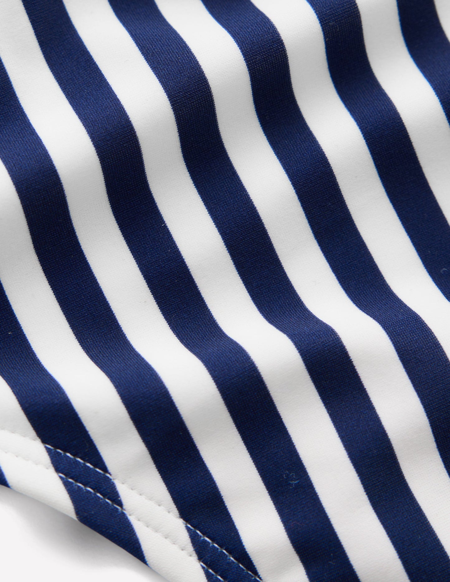 Klassische Bikinihose-Marineblau, Naturweiß Feine Streifen