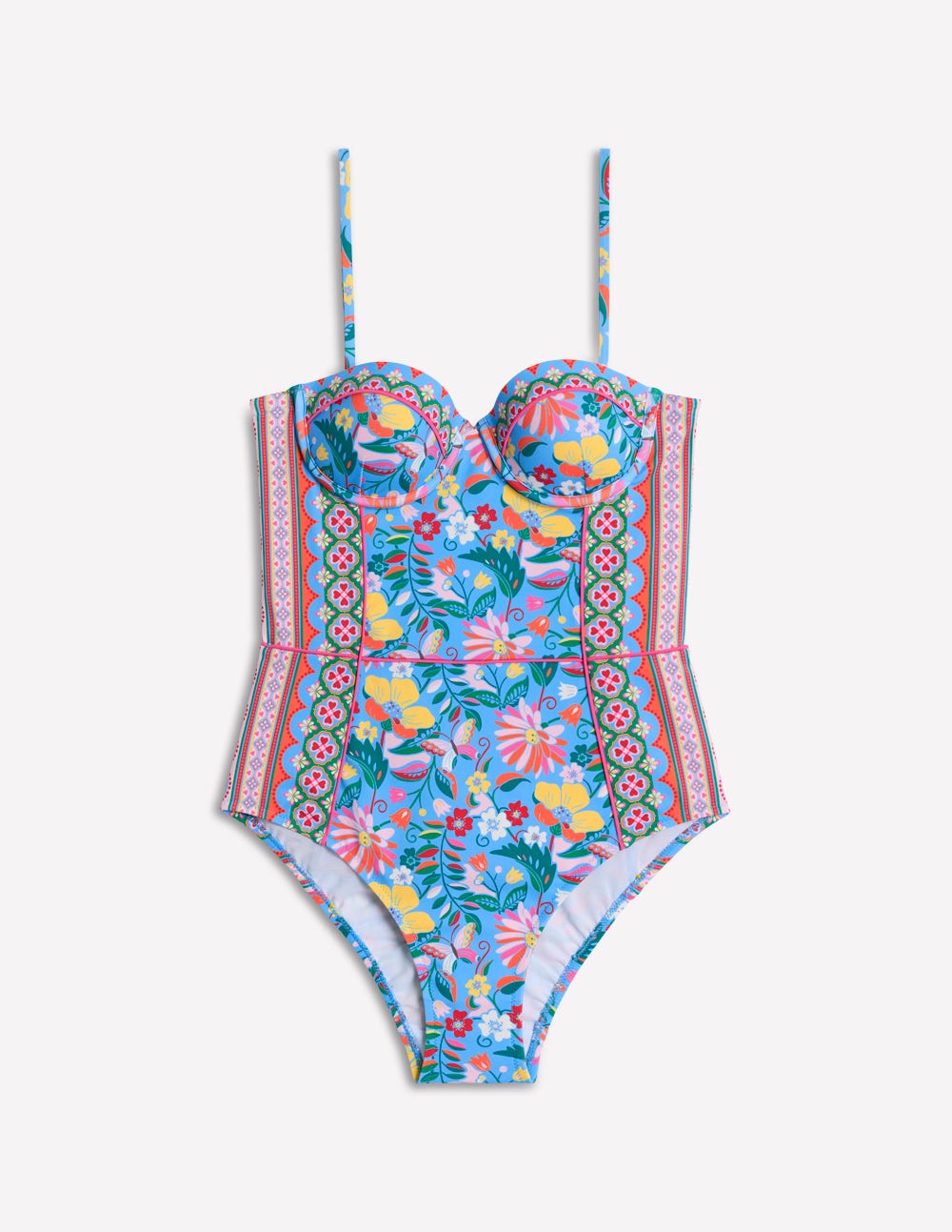 Maillot de bain à bonnets Rhodes-Bleu mazarine, motif Tigers Paradise-10