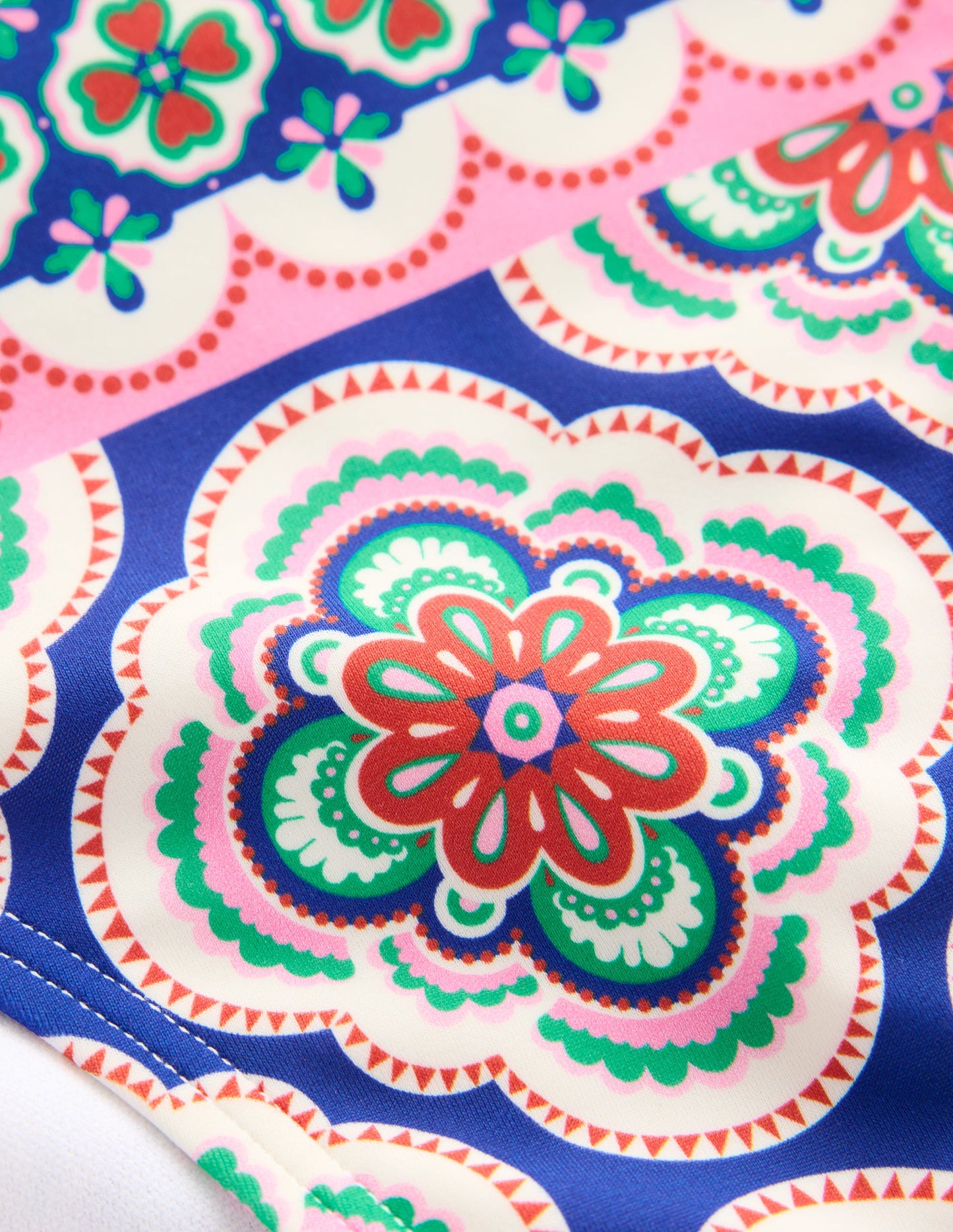 Porto Bikinihose-Leuchtendes Blau, Botanic Blush-Motiv