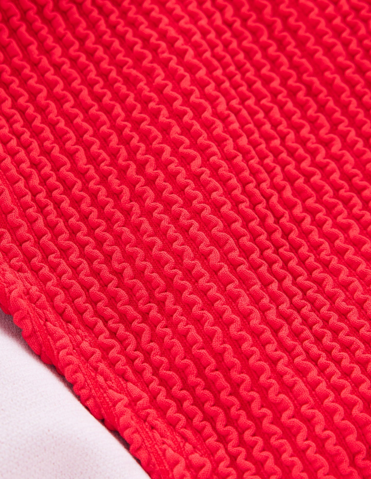 Bikinihose mit Crinkle-Struktur-Tulpenrot