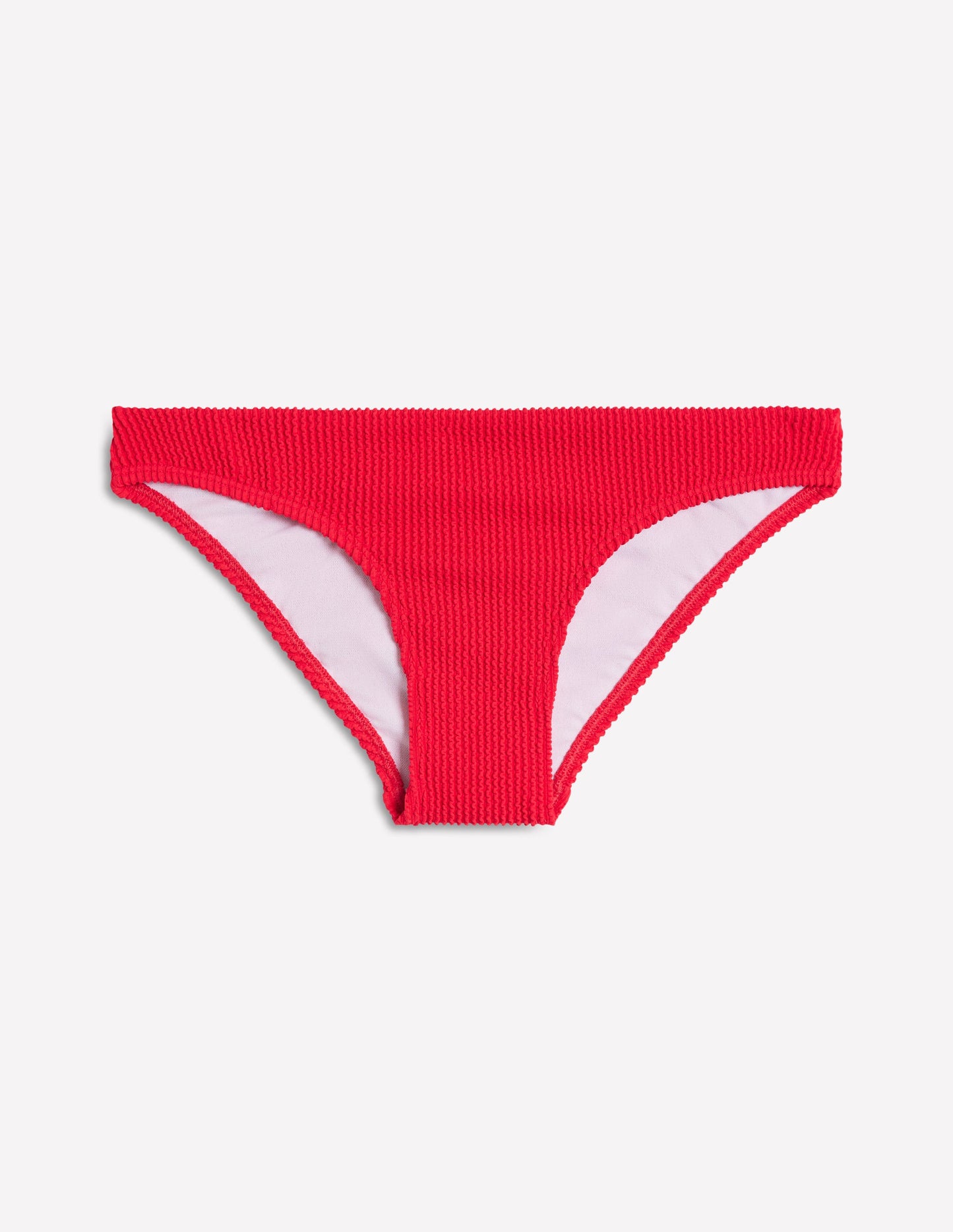 Bikinihose mit Crinkle-Struktur-Tulpenrot