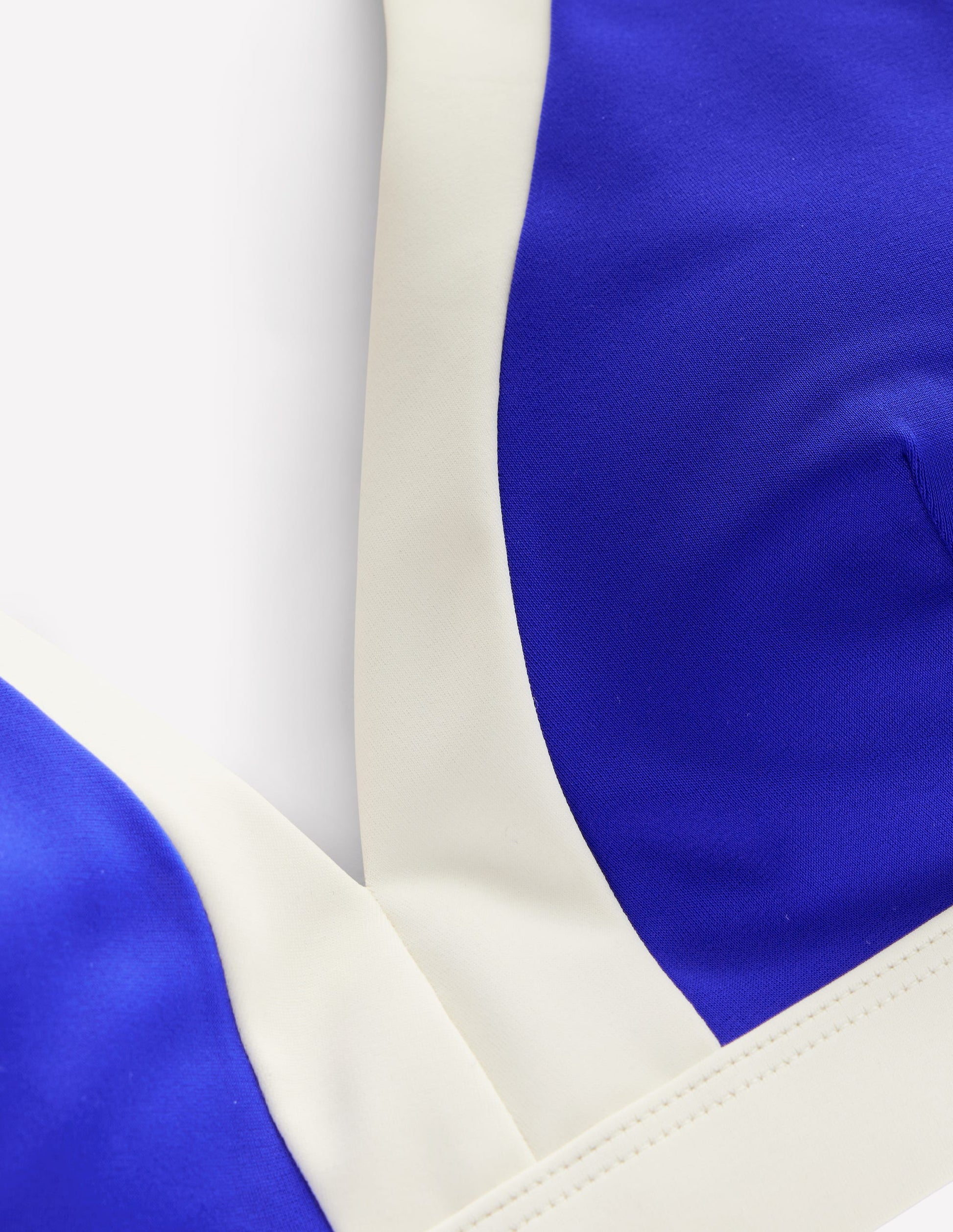 Haut de bikini Ios à empiècement en V-Bleu cobalt, ivoire-8