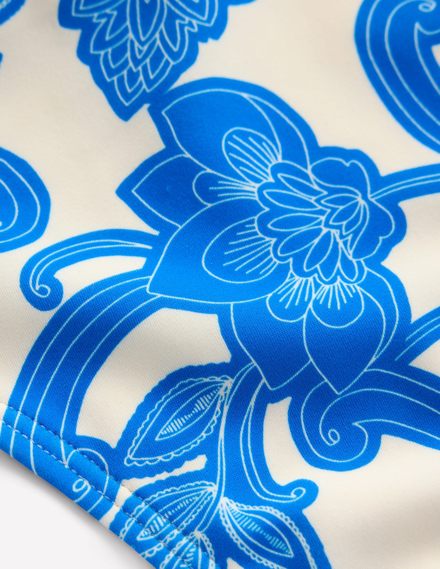 Bas de bikini noué sur les côtés-Bleu céruléen, motif Paisley Whirl