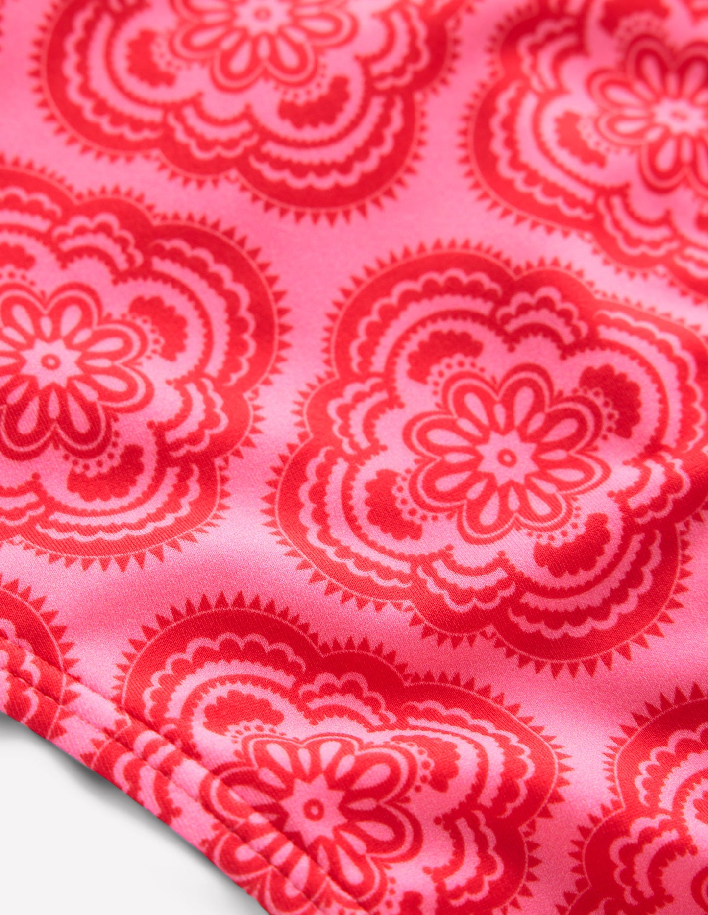 Bas de bikini noué sur les côtés-Rose, motif Botanic Blush