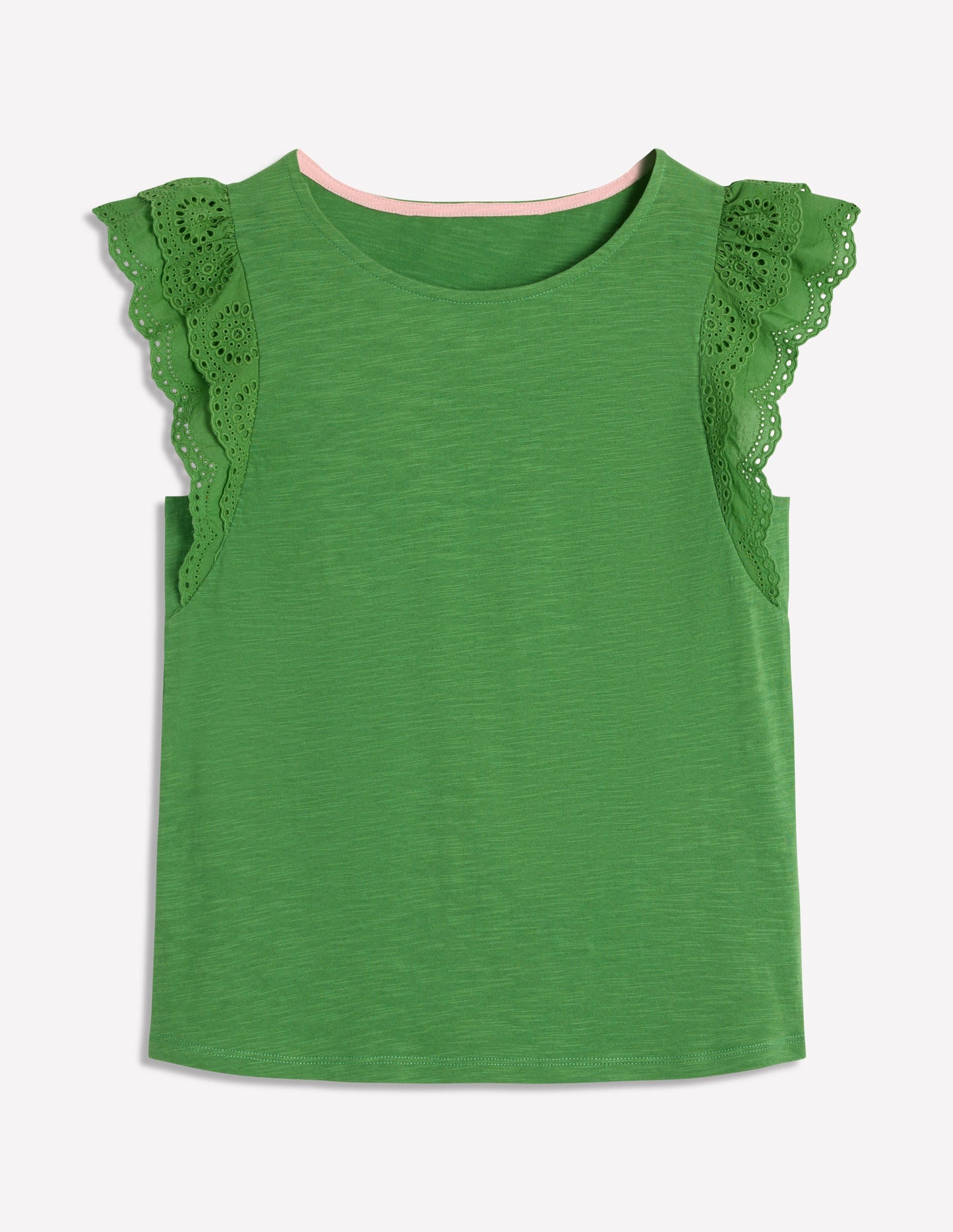 Top Belle à manches en broderie anglaise-Vert paradis