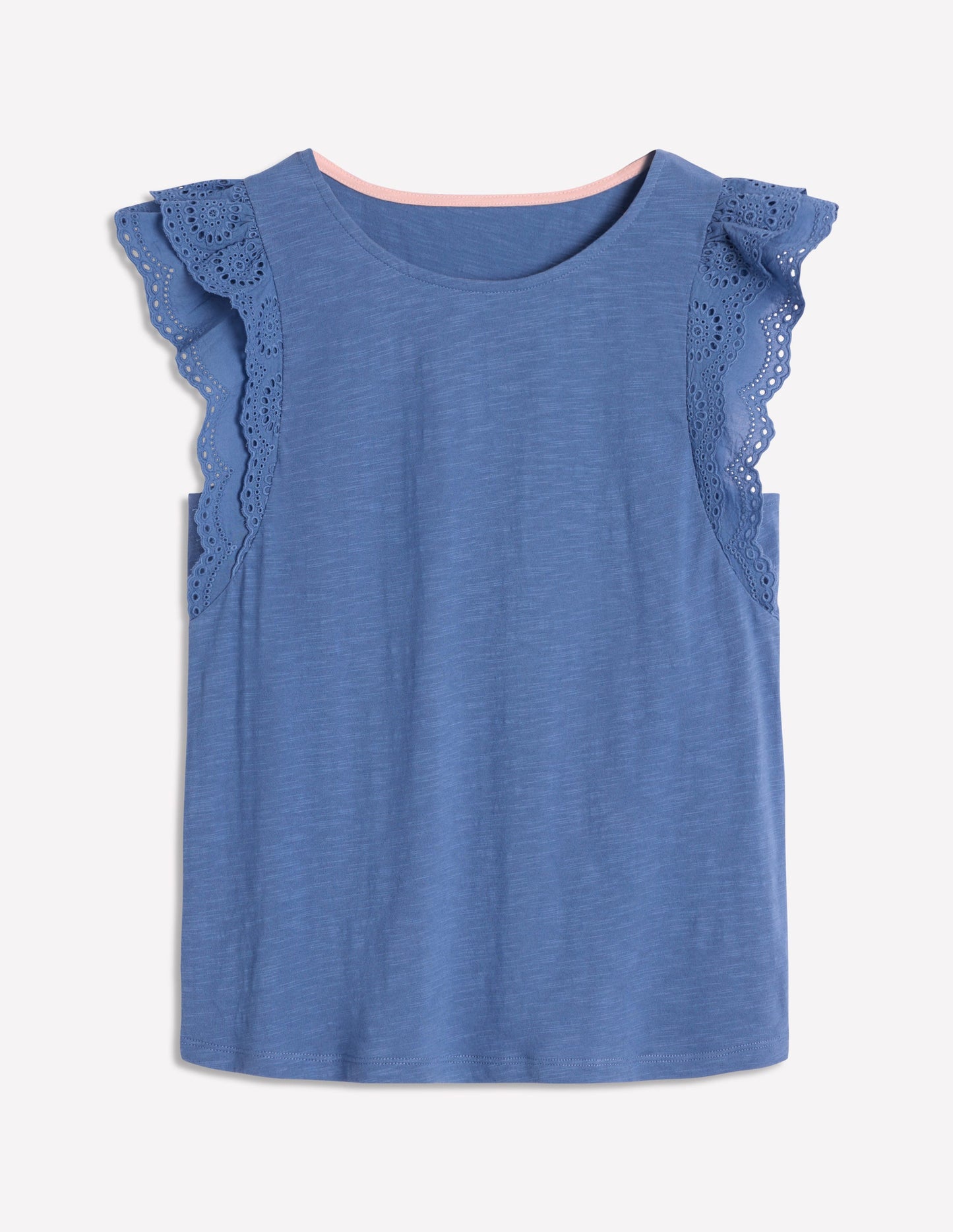 Top Belle à manches en broderie anglaise-Rivière bleue