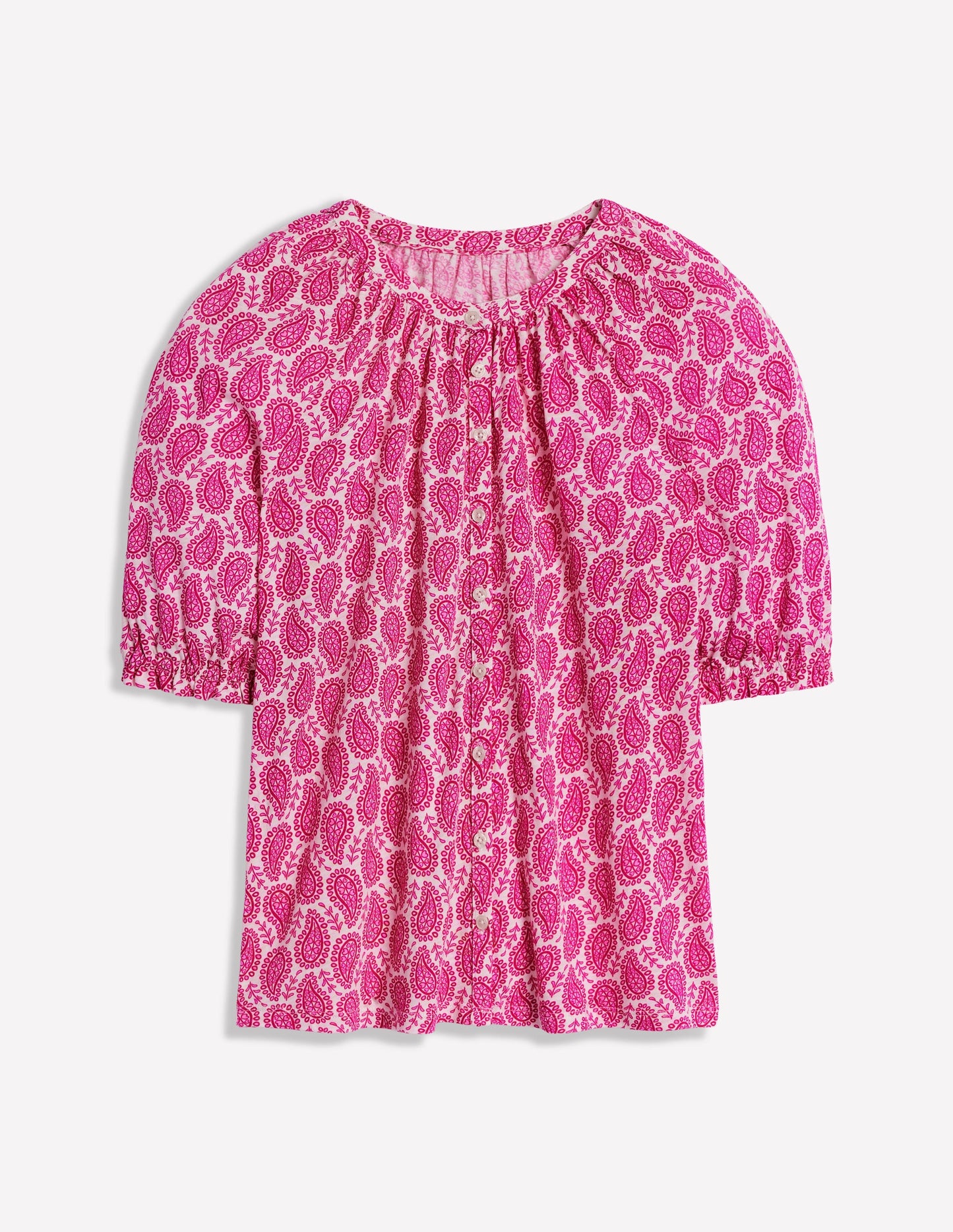 Isla Jerseyhemd-Cosmos Pink, Paisley-Herz