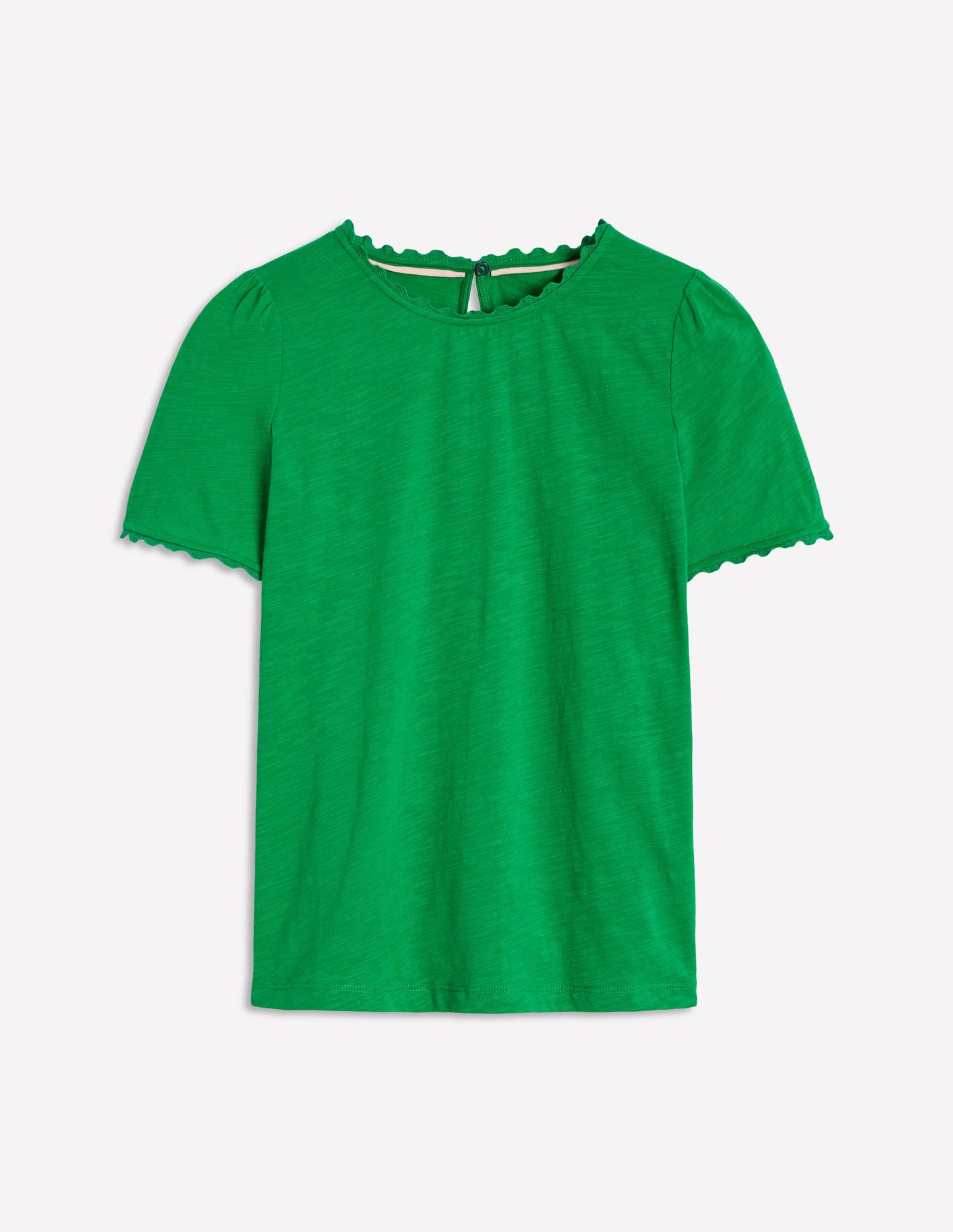 Ali T-Shirt mit Zackenlitze-Grünes Tamburin
