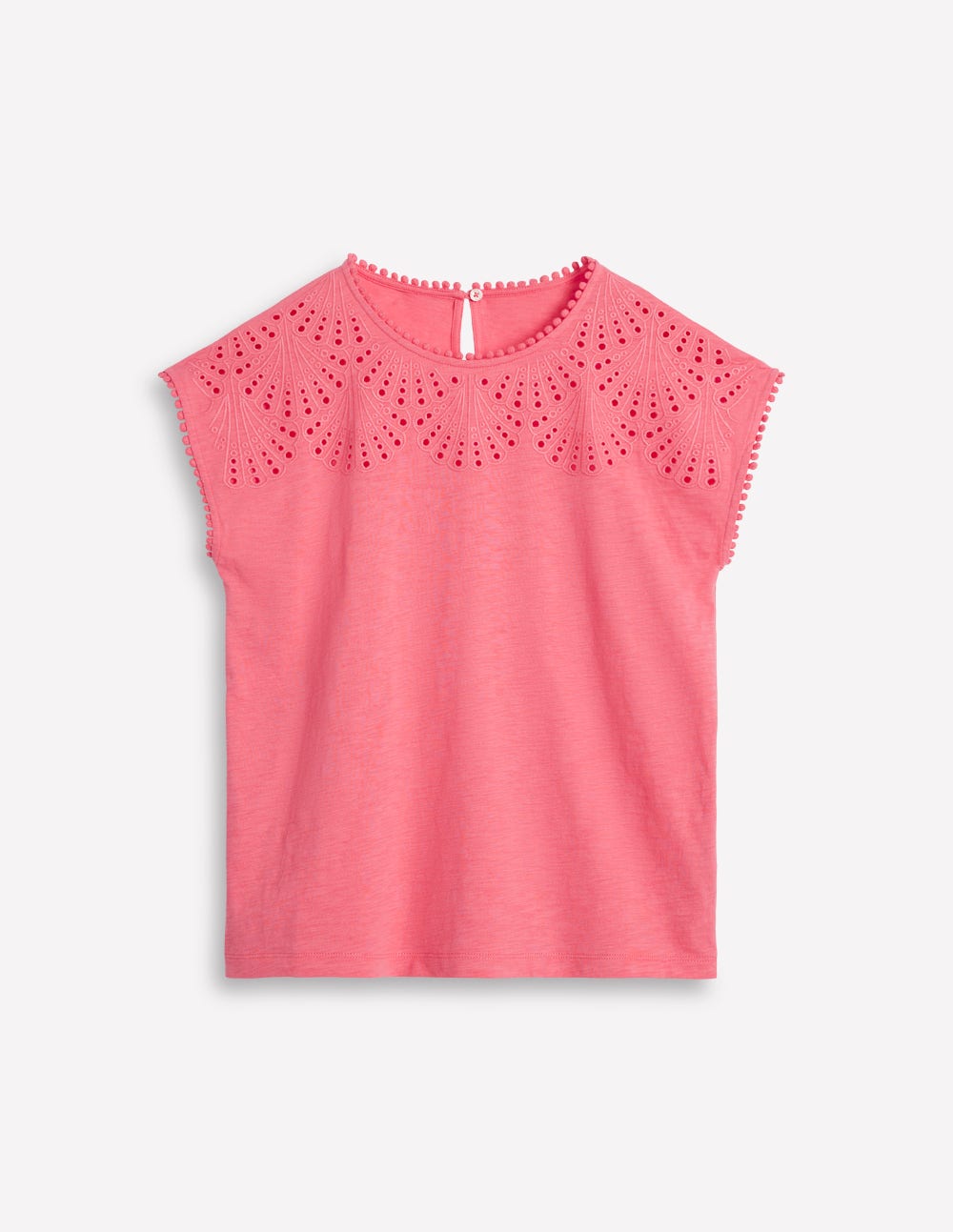 Anya T-Shirt mit Lochstickerei-Azalee