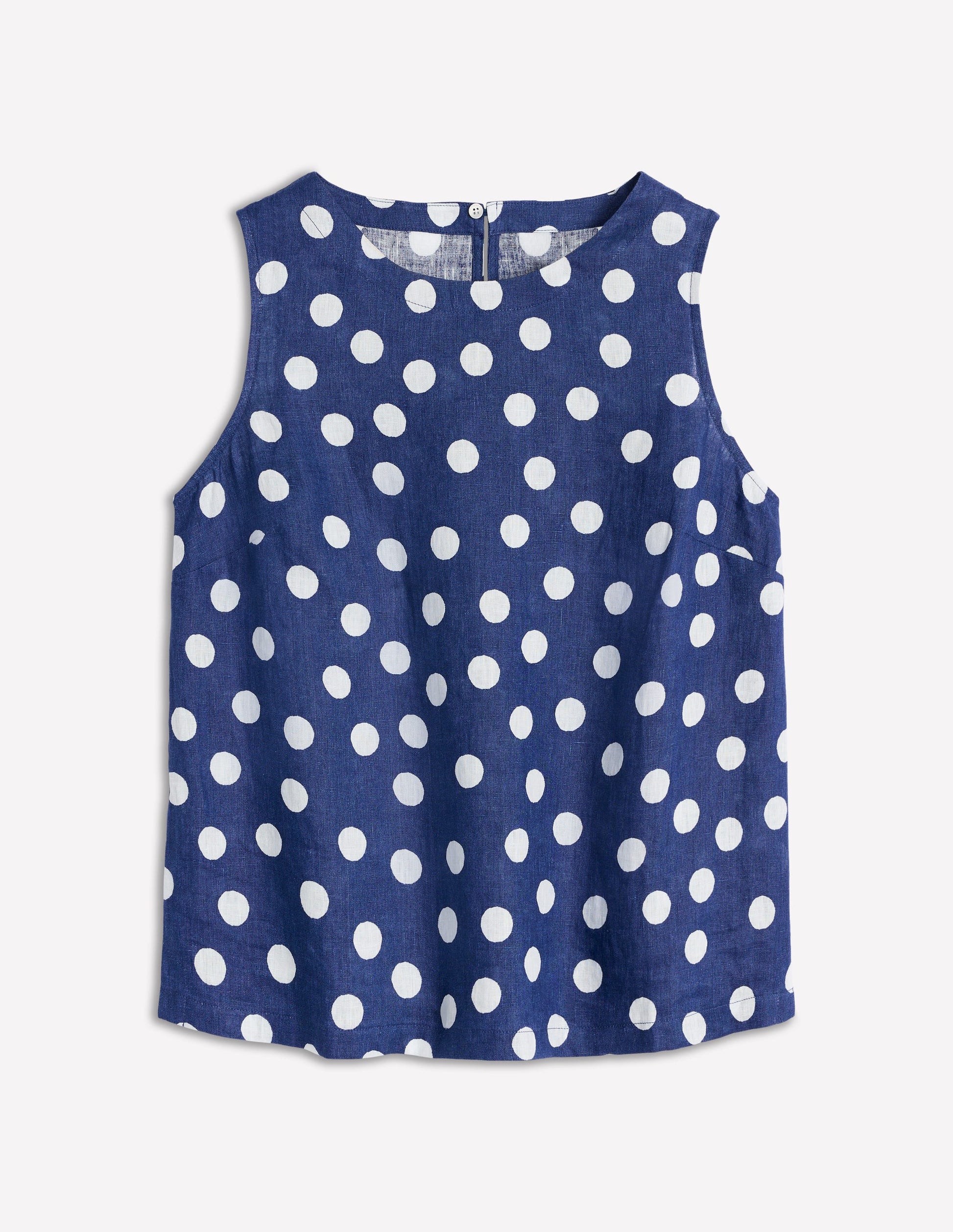 Linen Shell Top-Starboard Blue, Painted Dot-9