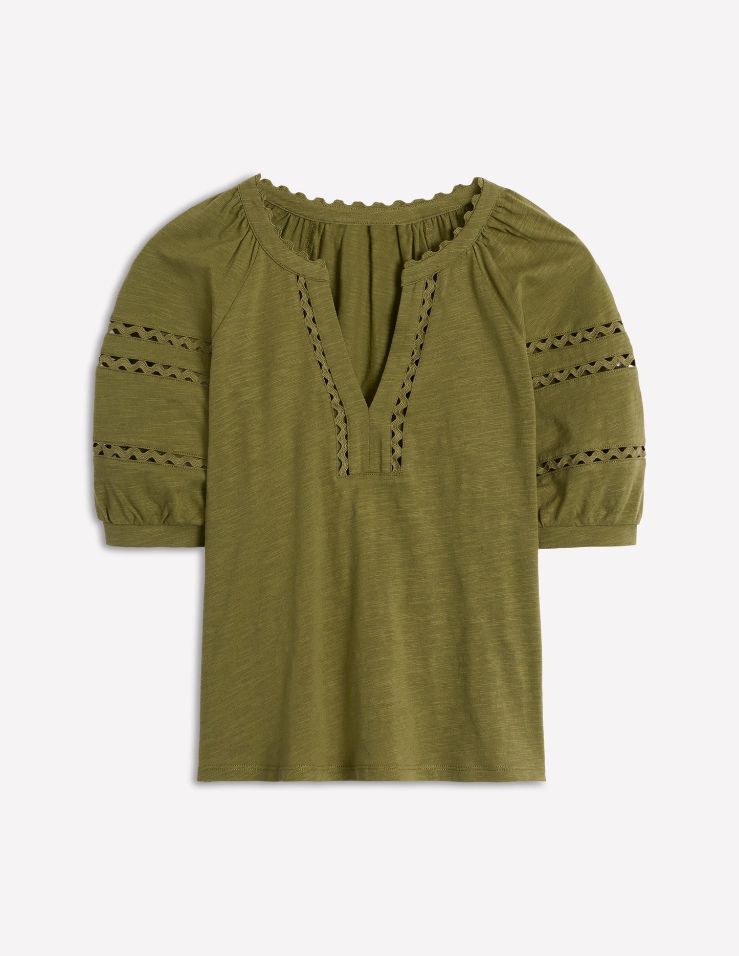 Maisy Oberteil mit Zickzack-Besatz-Eintagsfliege