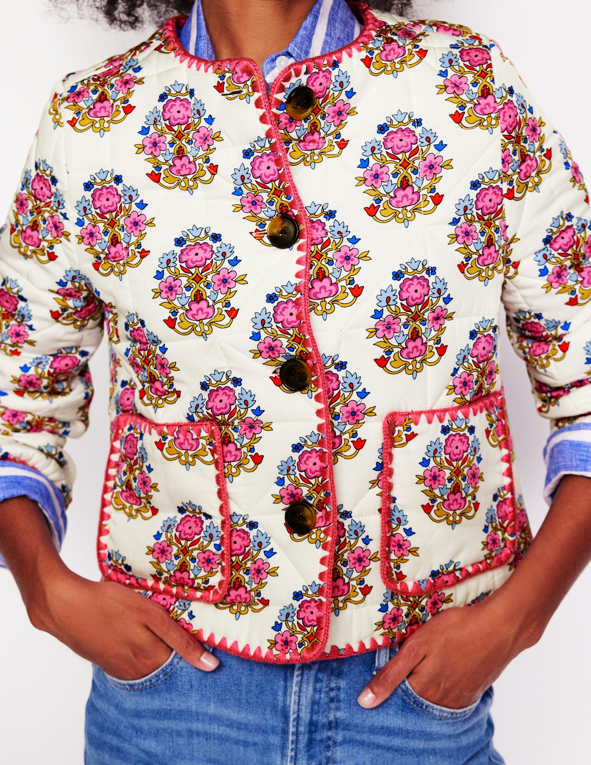Veste matelassée Chelsea-Motif Wildflower Stamp-2