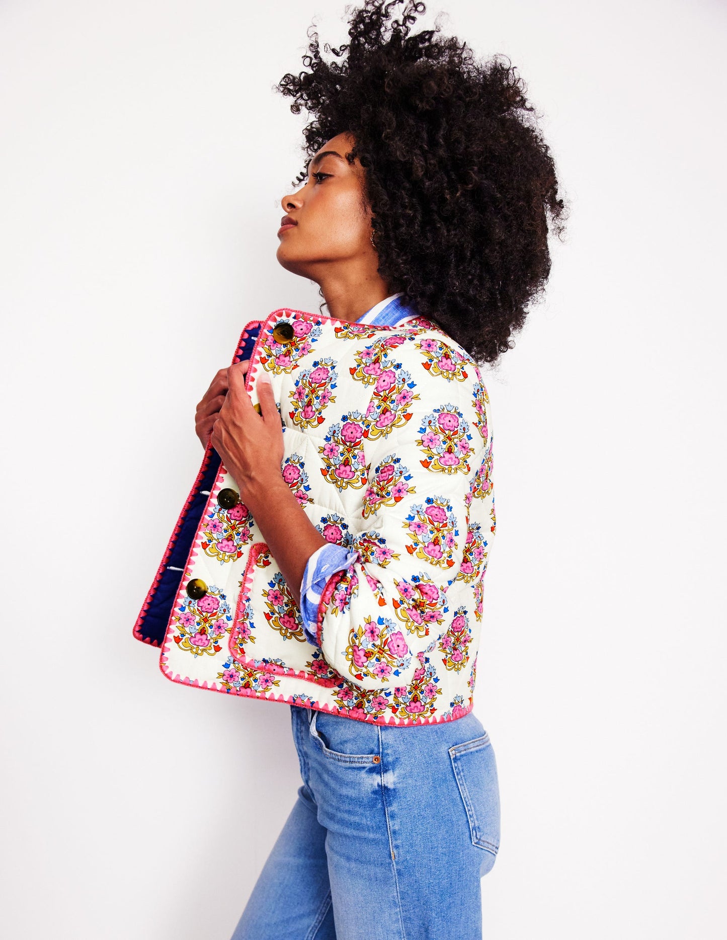 Veste matelassée Chelsea-Motif Wildflower Stamp