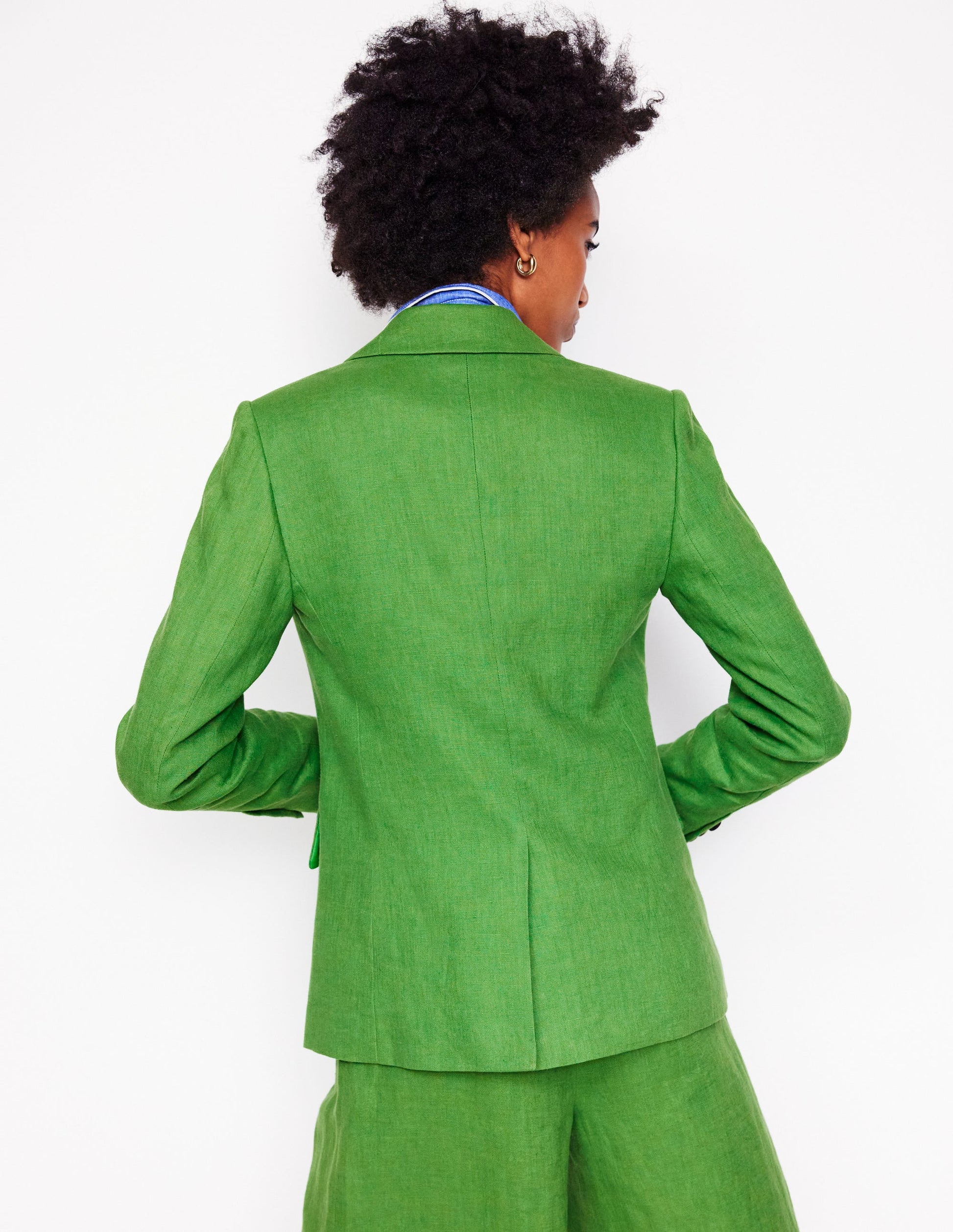 Stamford Linen Blazer-Iguana Green-4