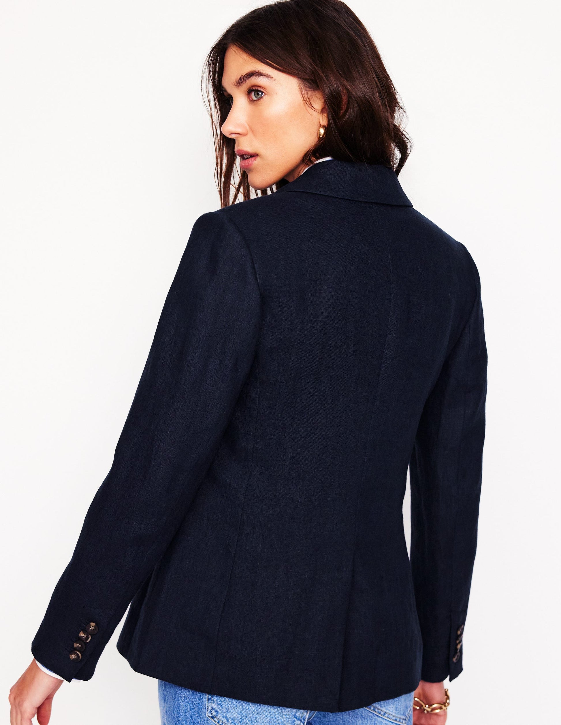 Stamford Linen Blazer-Navyy-3