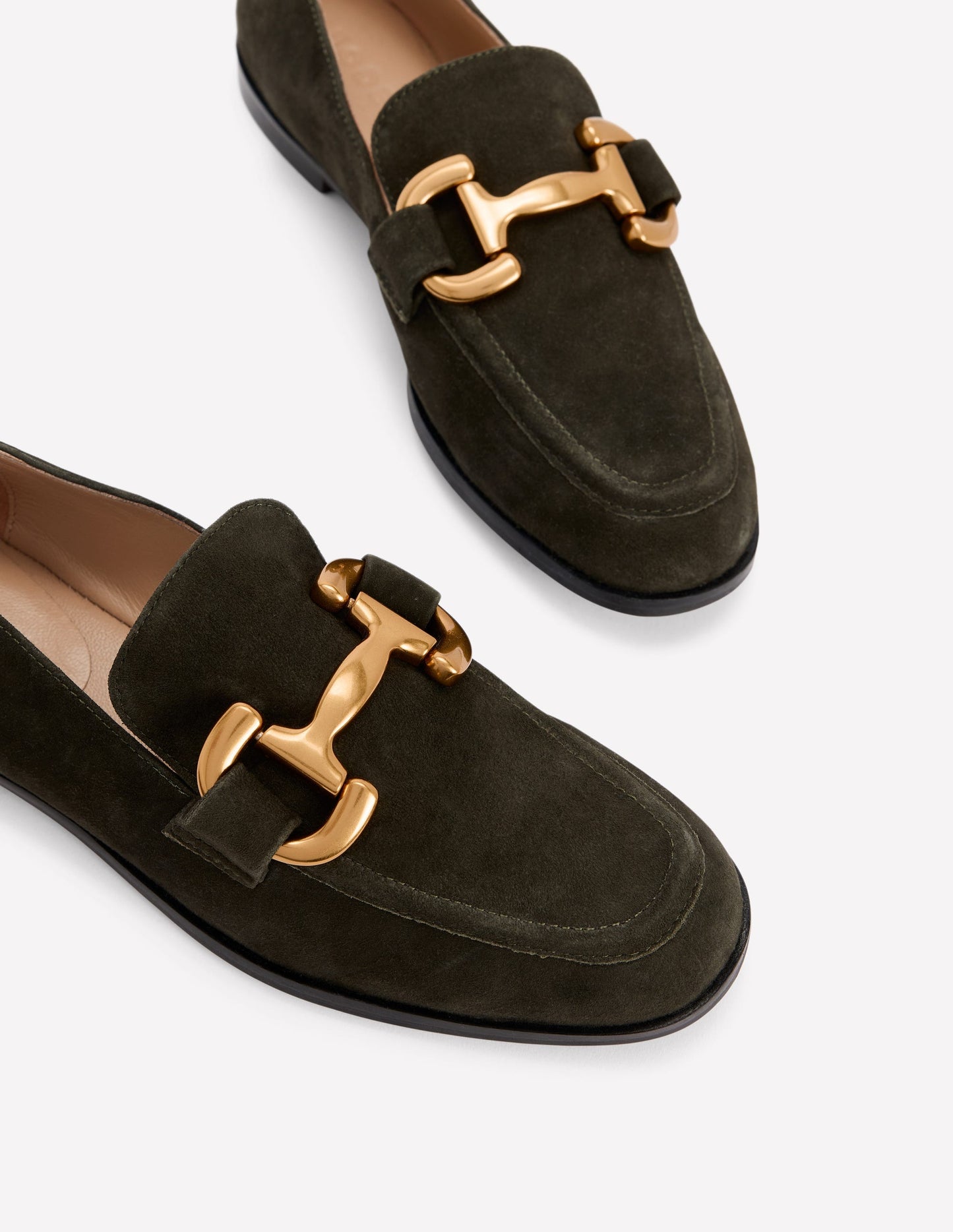 Iris Loafer mit Trensendetail-Waldgrün