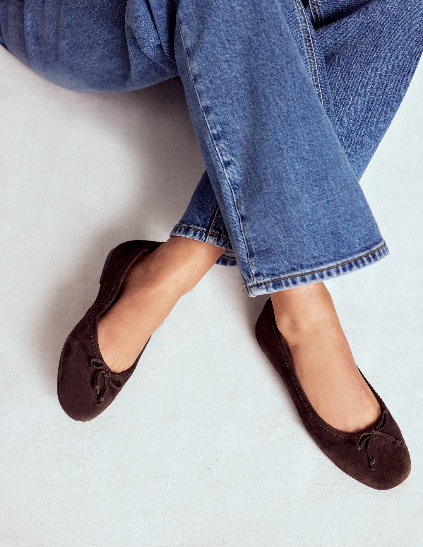Kitty Ballerinas mit flexibler Sohle-Schoko