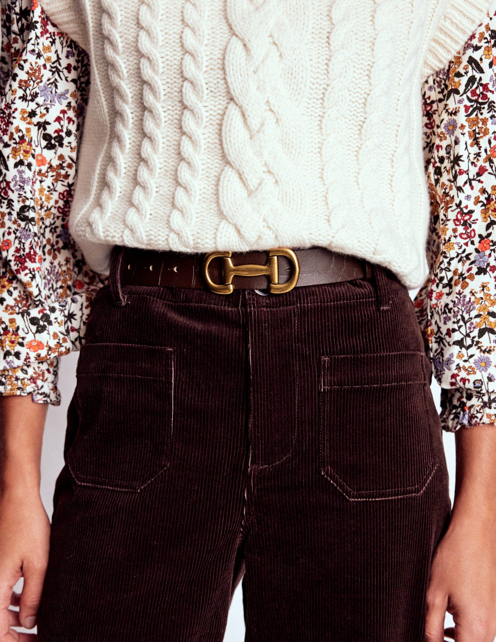 Ceinture Iris à mors en cuir-Croco-2