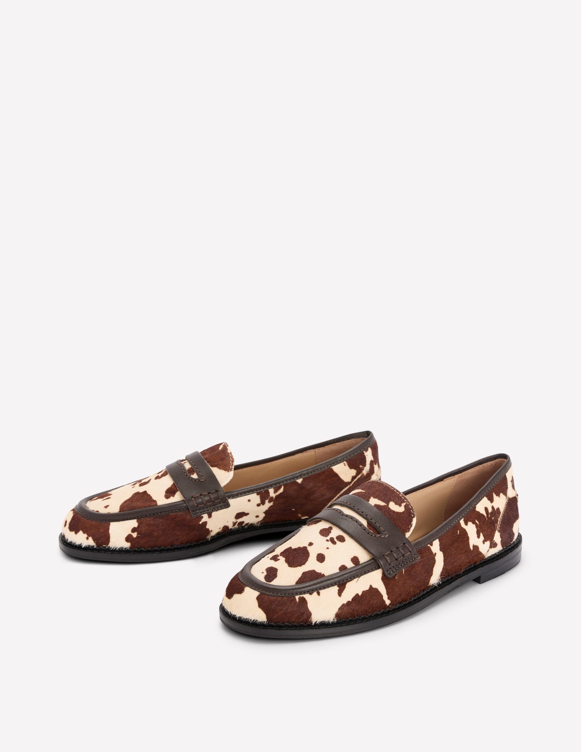 Nya Pennyloafer-Braun/Naturweiß-5