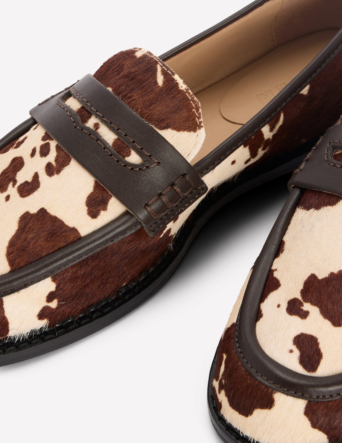 Nya Pennyloafer-Braun/Naturweiß