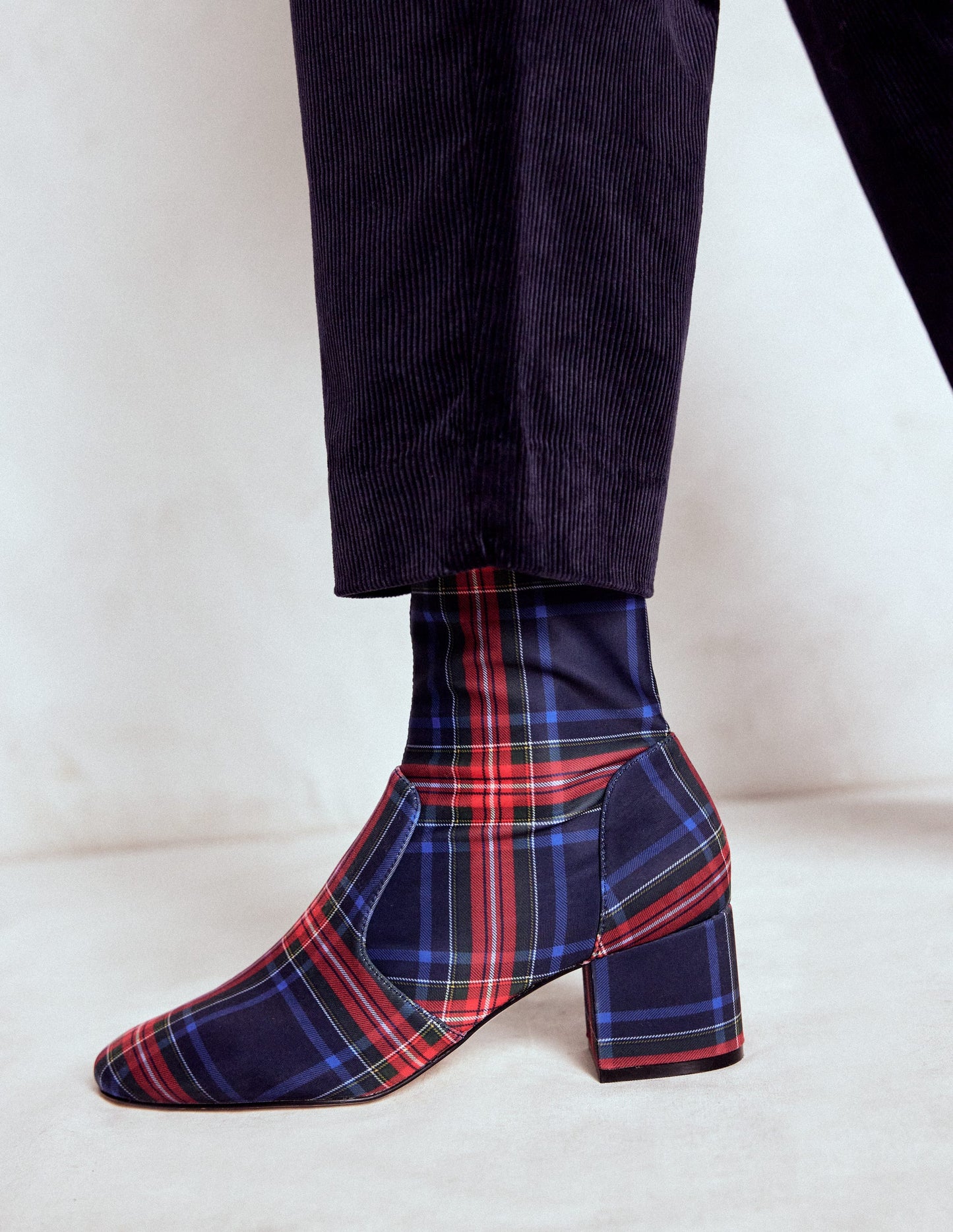 Bottines stretch-Carreaux écossais