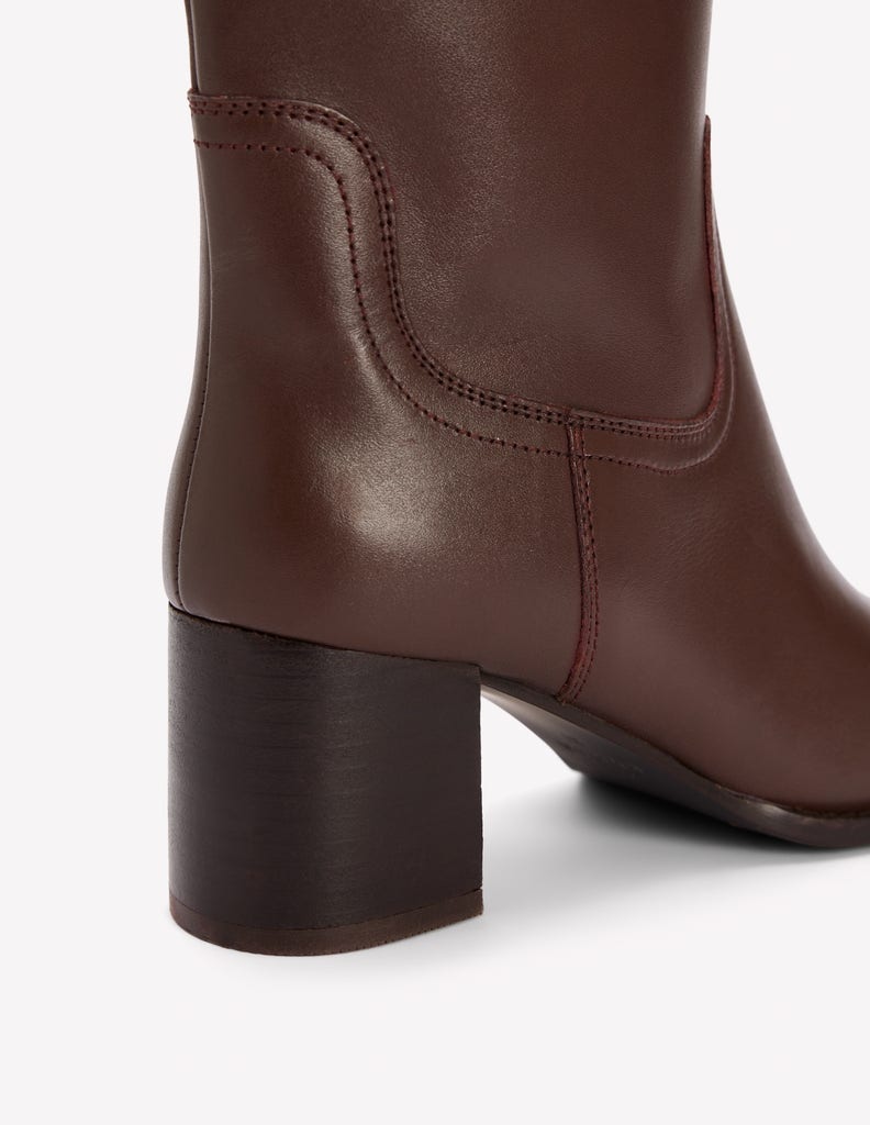 Skye Elegante, kniehohe Stiefel-Schoko