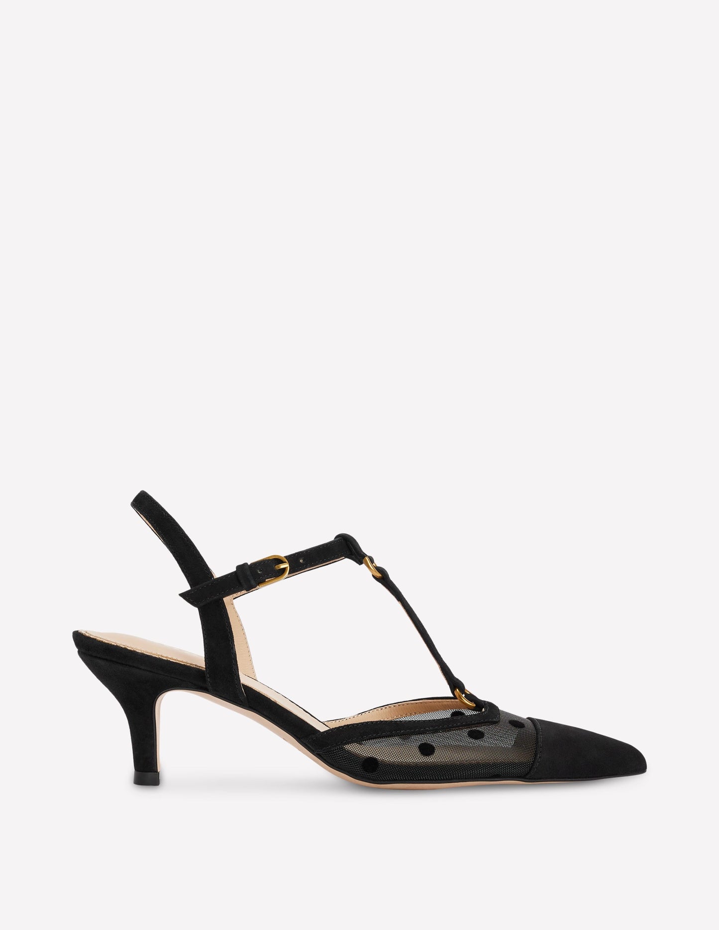 Salomés à talons et bout pointu-Résille noire