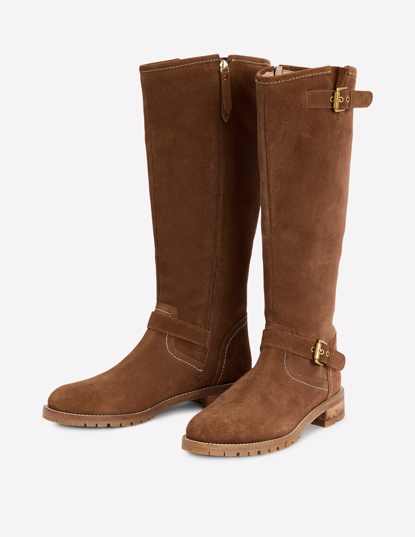 Bottes hauteur genou à boucles-Noix de coco