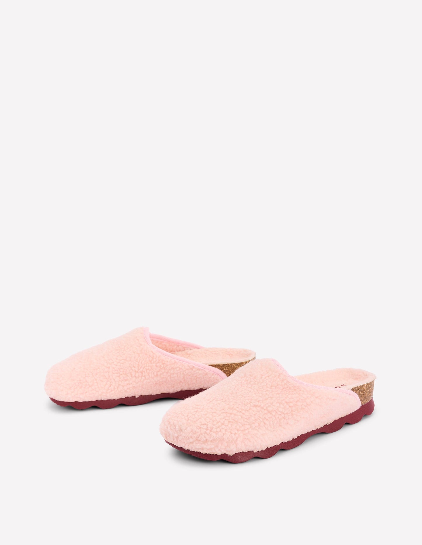 Contrast Sole Mule Slippers-Pink