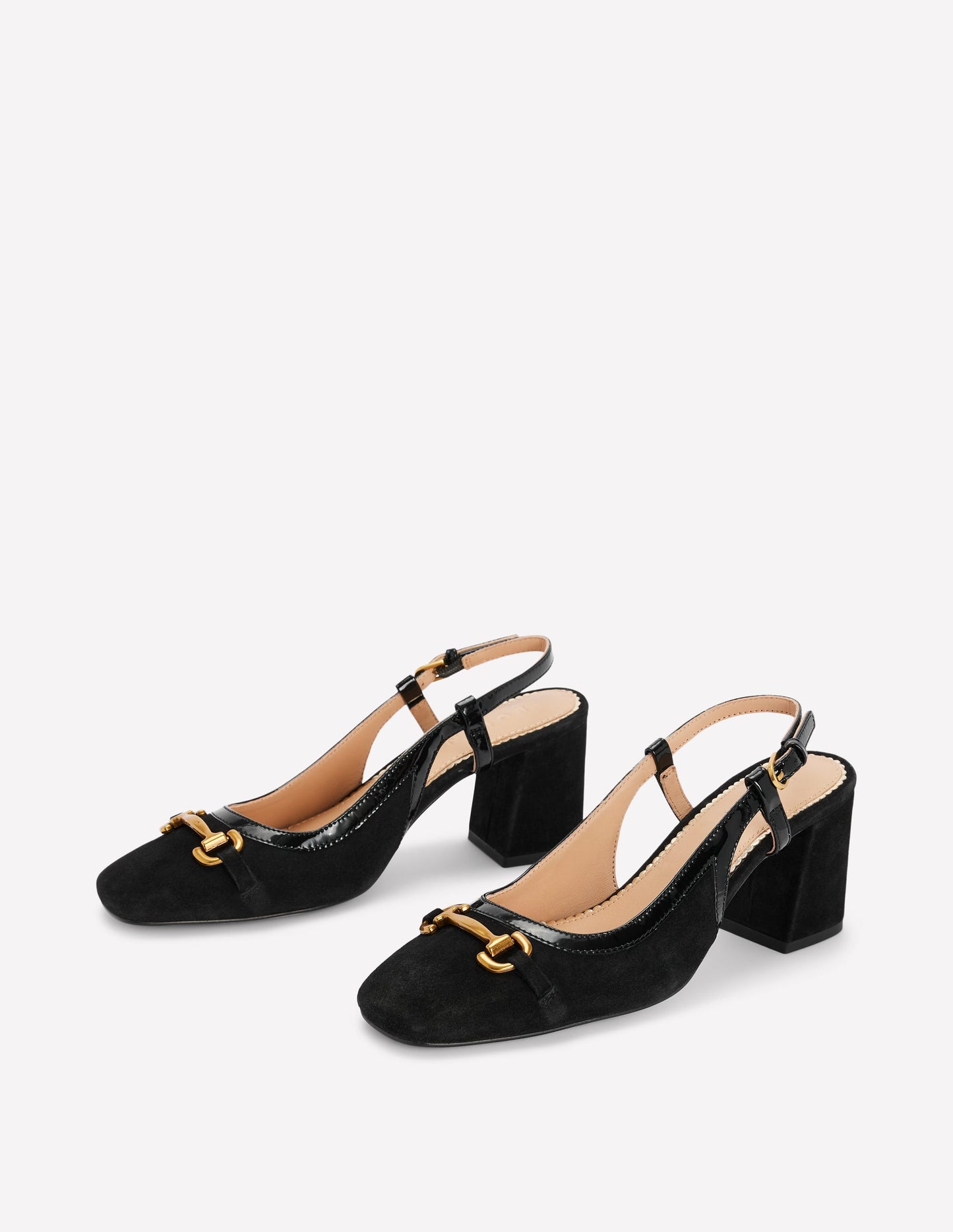 Iris Absatzschuhe mit Trensendetail und Fersenriemen-Schwarz