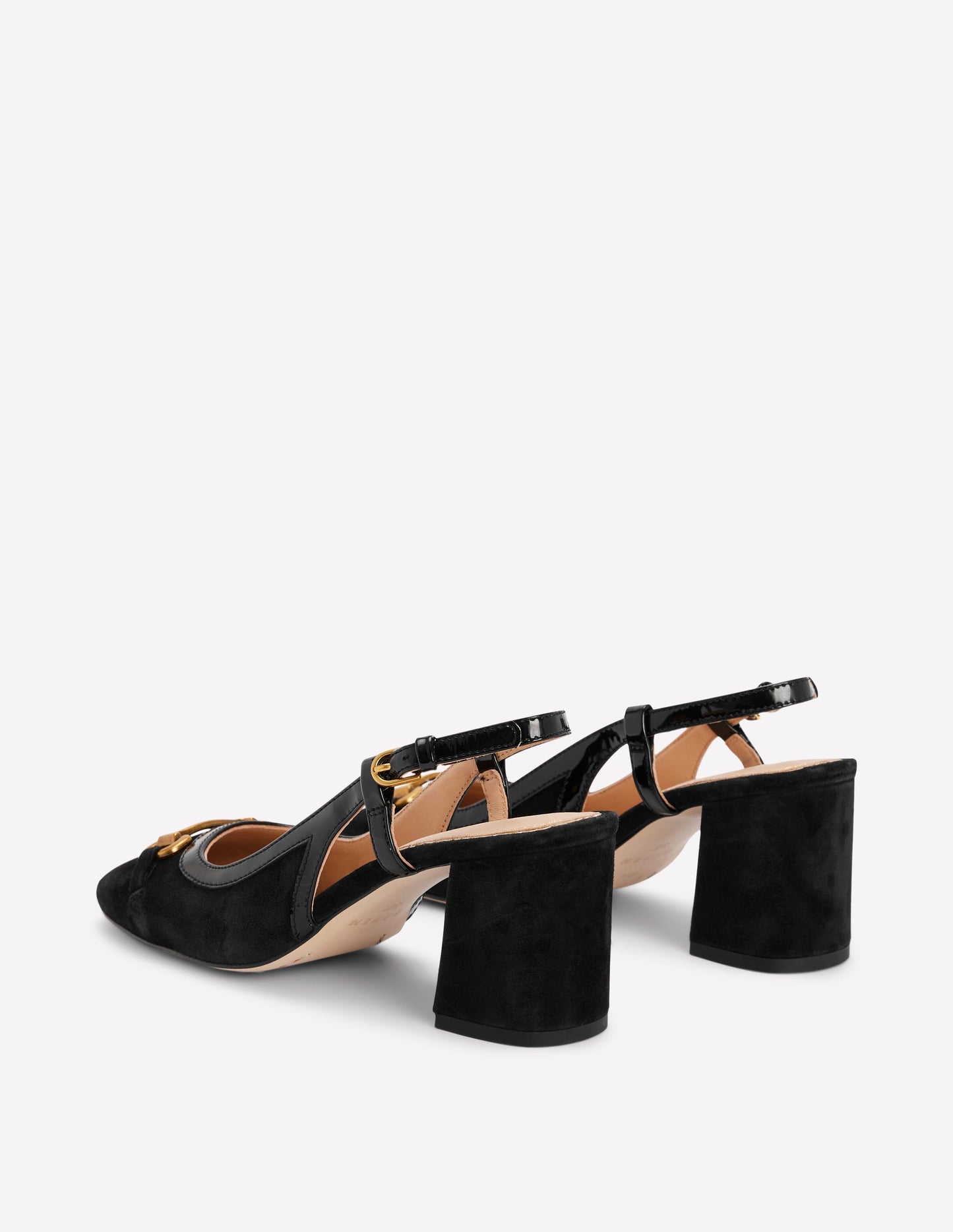 Iris Absatzschuhe mit Trensendetail und Fersenriemen-Schwarz