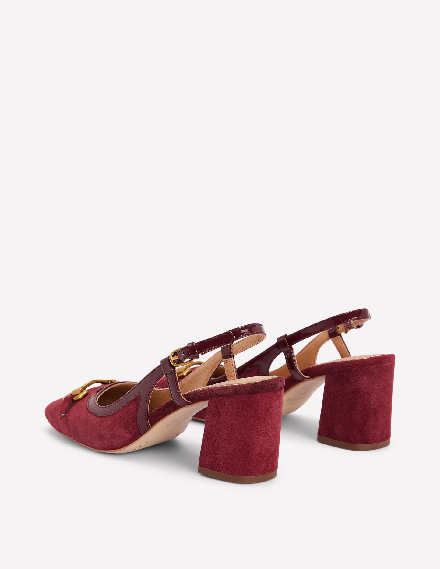Iris Absatzschuhe mit Trensendetail und Fersenriemen-Oxblood