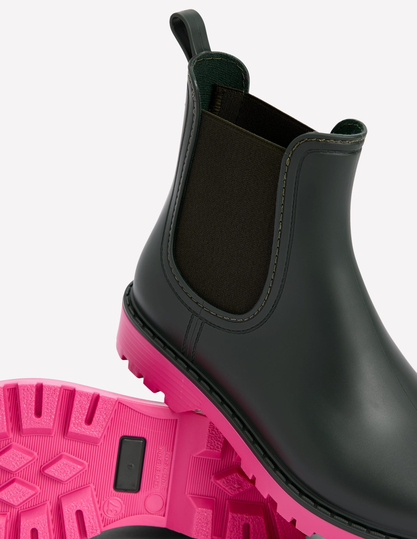 Bottines de pluie Chelsea-Vert des bois