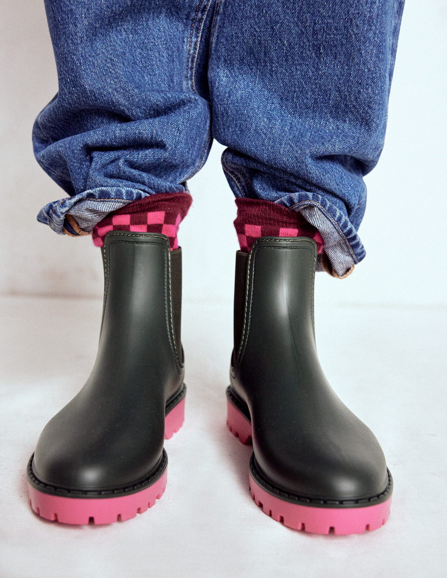 Bottines de pluie Chelsea-Vert des bois