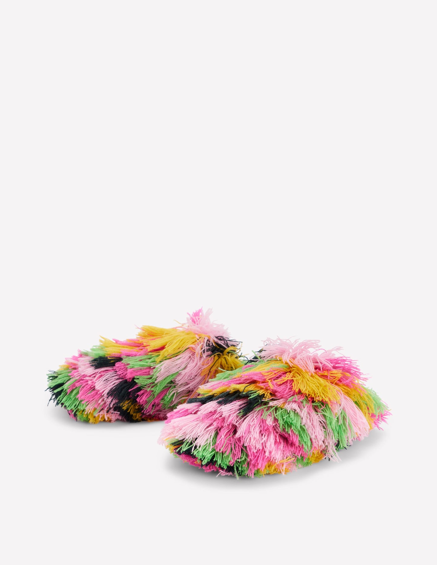 Bunt texturierte Pantoletten-Bunt