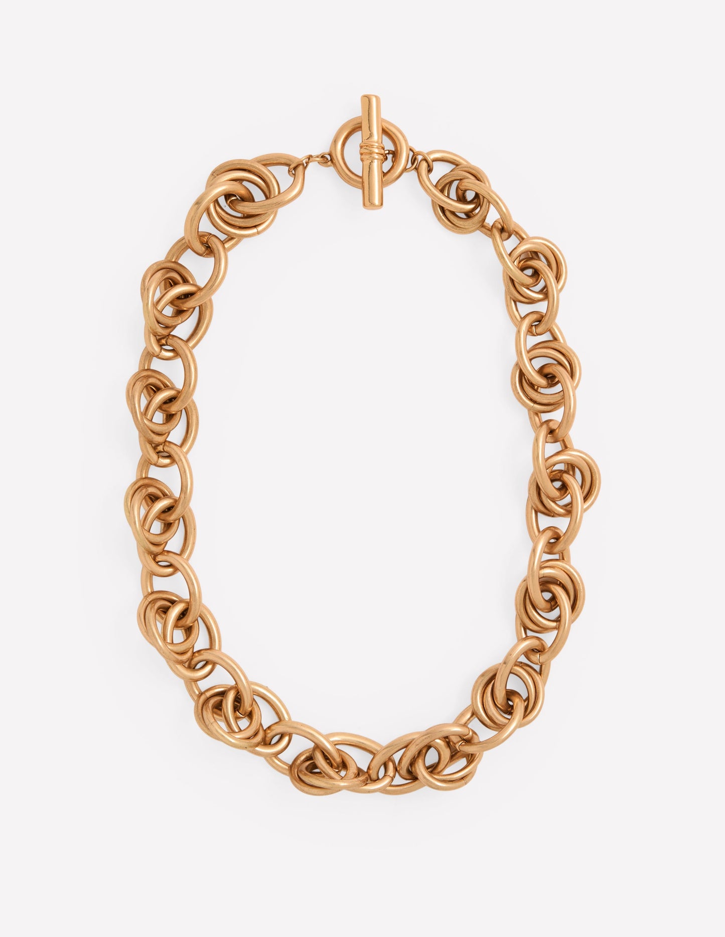 Doppelt gedrehte Halskette-Goldfarbe