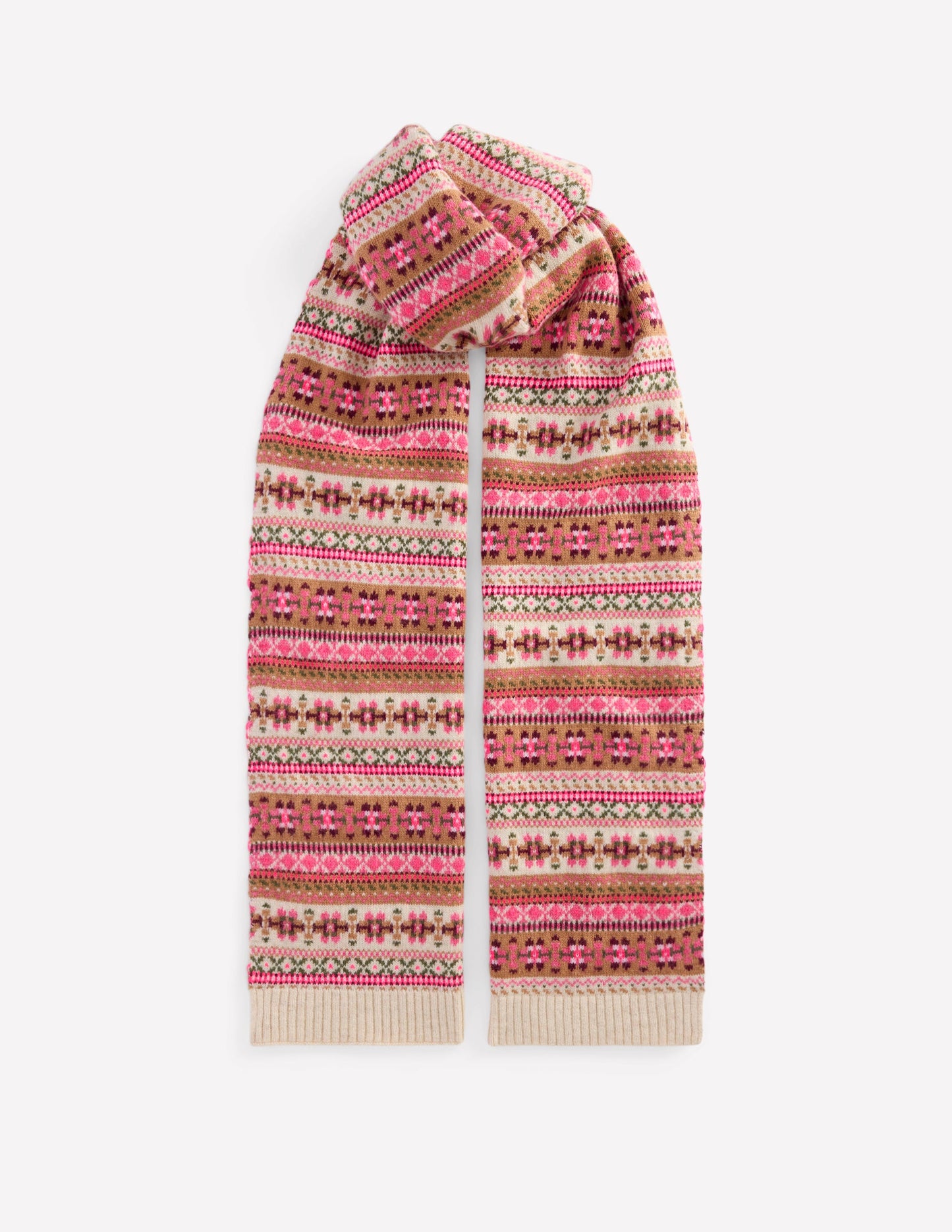 Écharpe à motif jacquard-ROSE