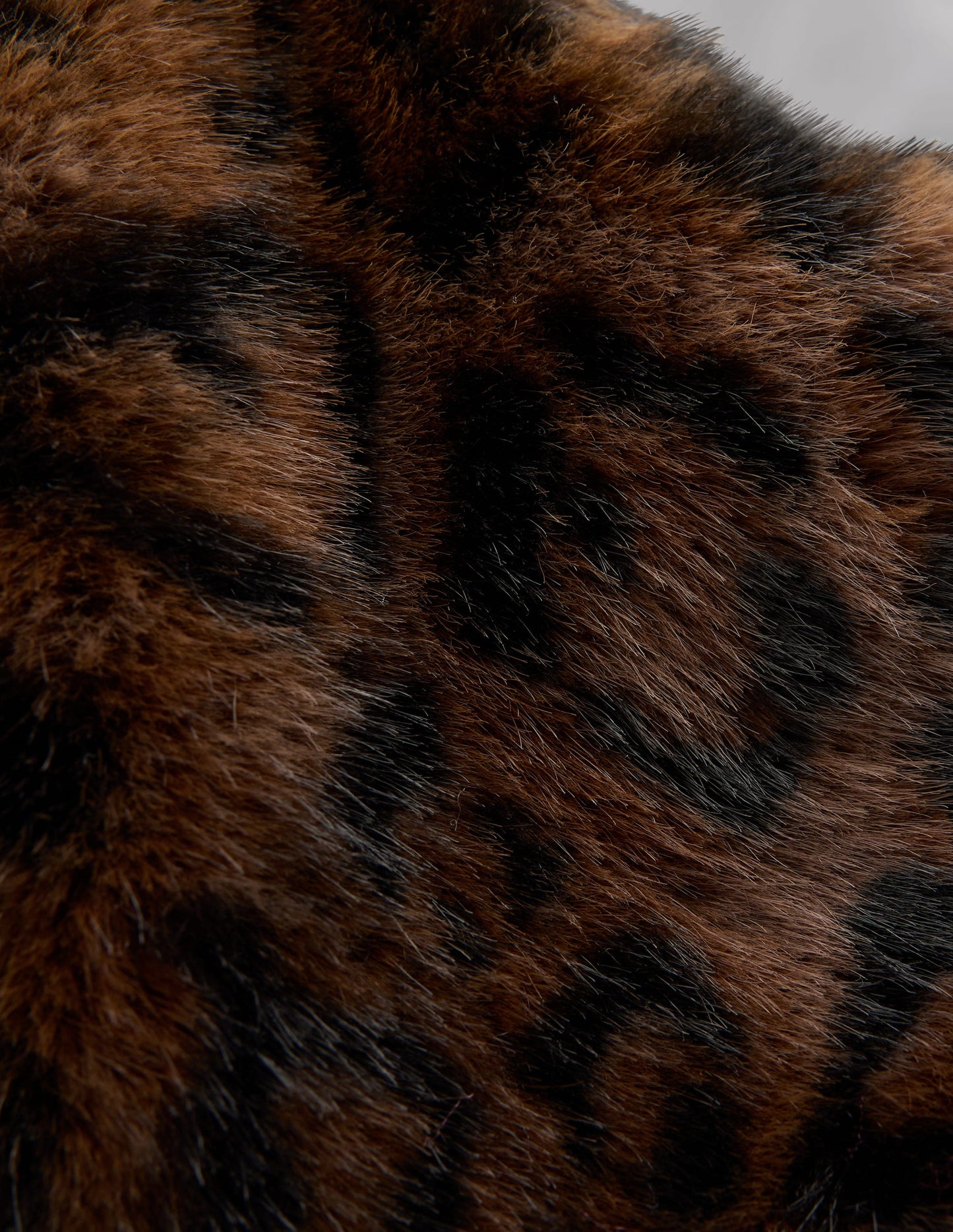Kunstfellkragen-Mohair, Leopardenmuster