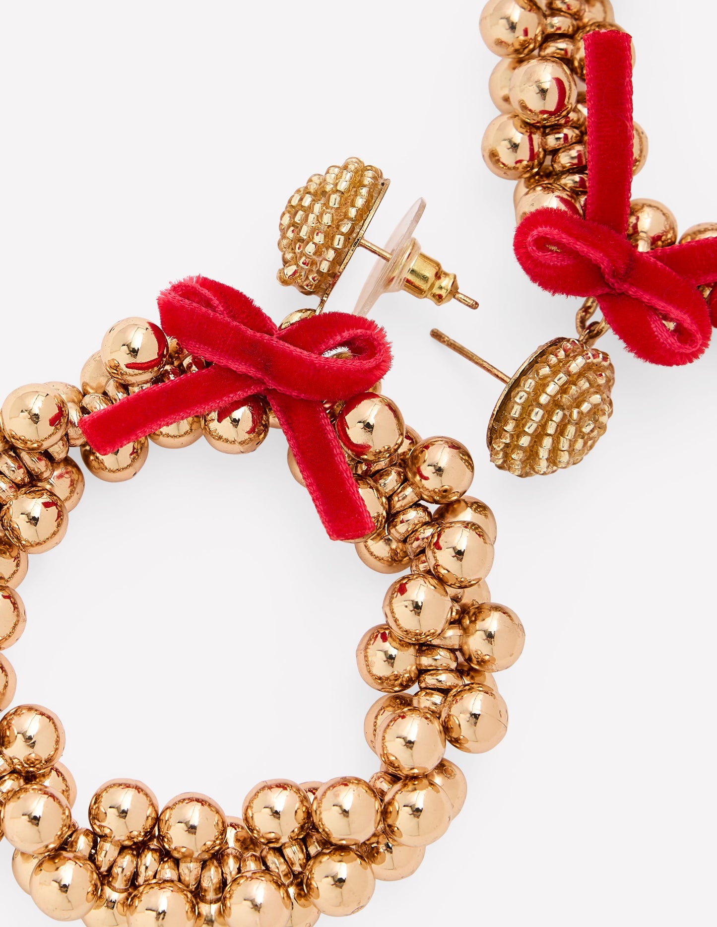 Boucles d'oreilles fantaisie de Noël-Couronne