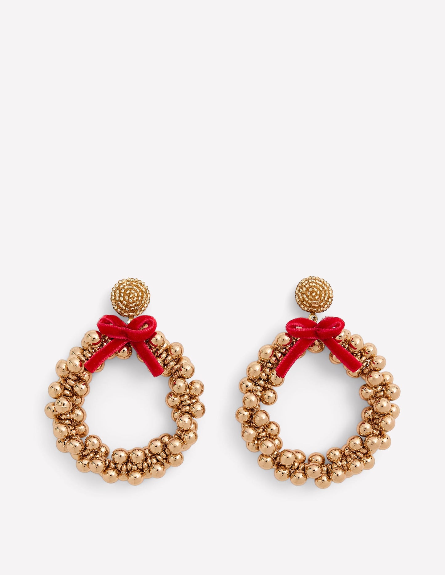 Boucles d'oreilles fantaisie de Noël-Couronne