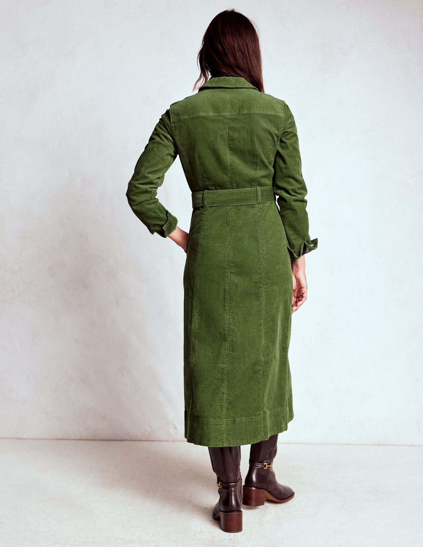Amanda Midi-Cordkleid-Farn