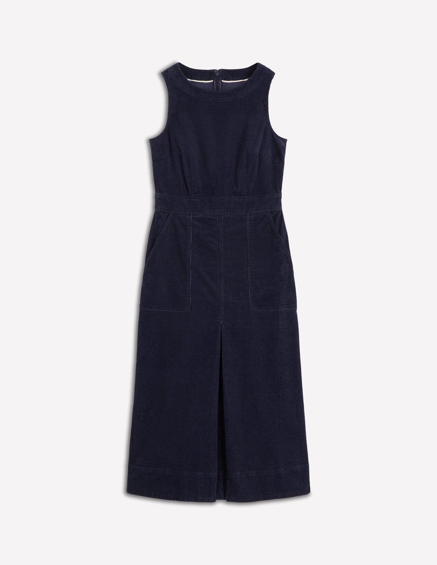 Ula Cord-Midikleid mit Kellerfalte-Mitternachtsblau
