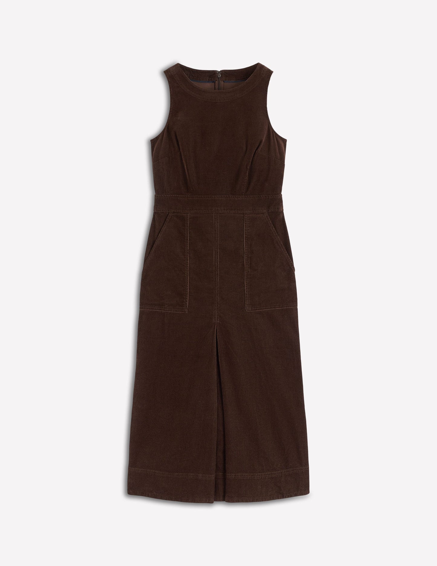 Ula Cord-Midikleid mit Kellerfalte-Espresso