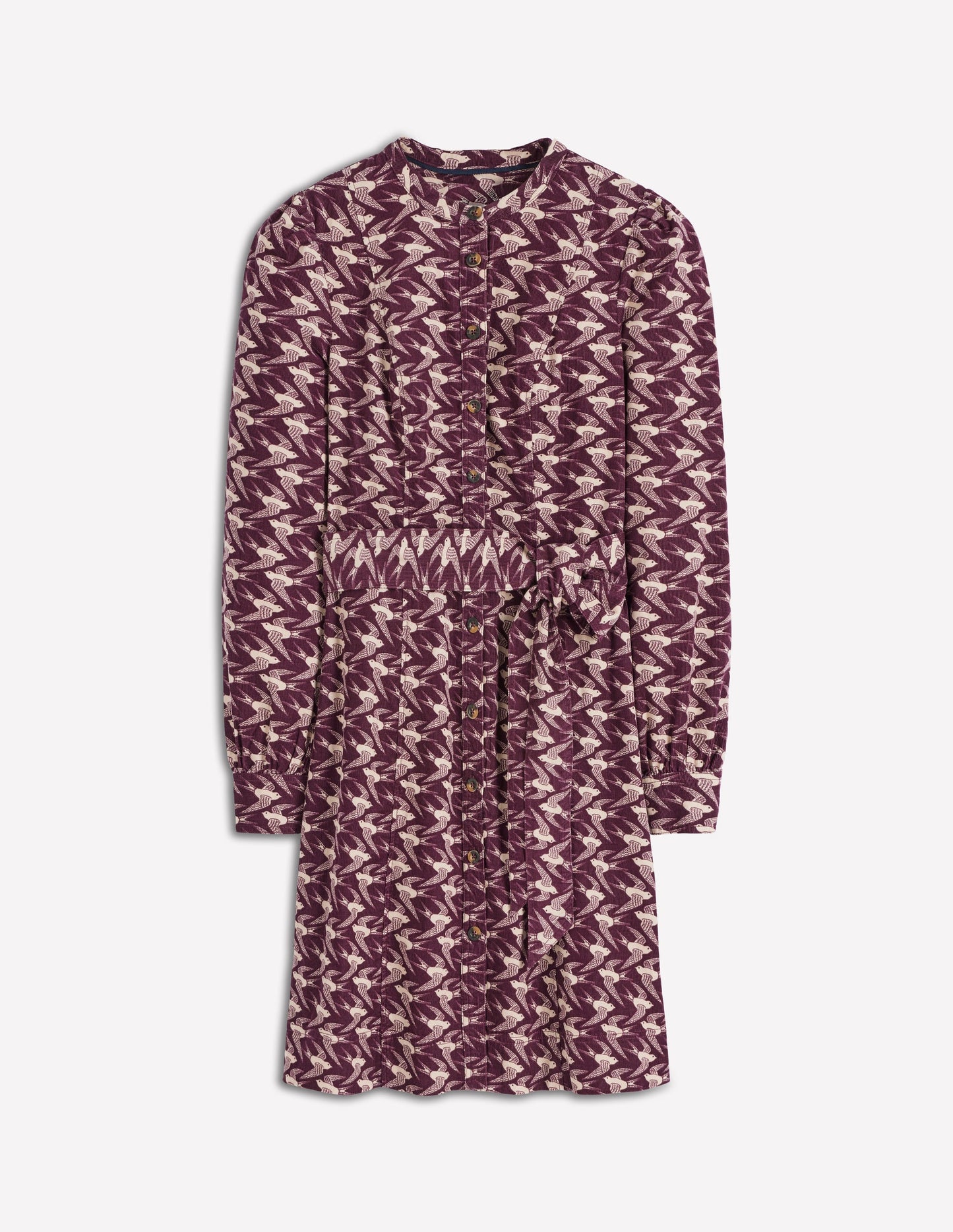 Bre Kurzes Cordkleid-Dunkle Kirsche, Schwalbe