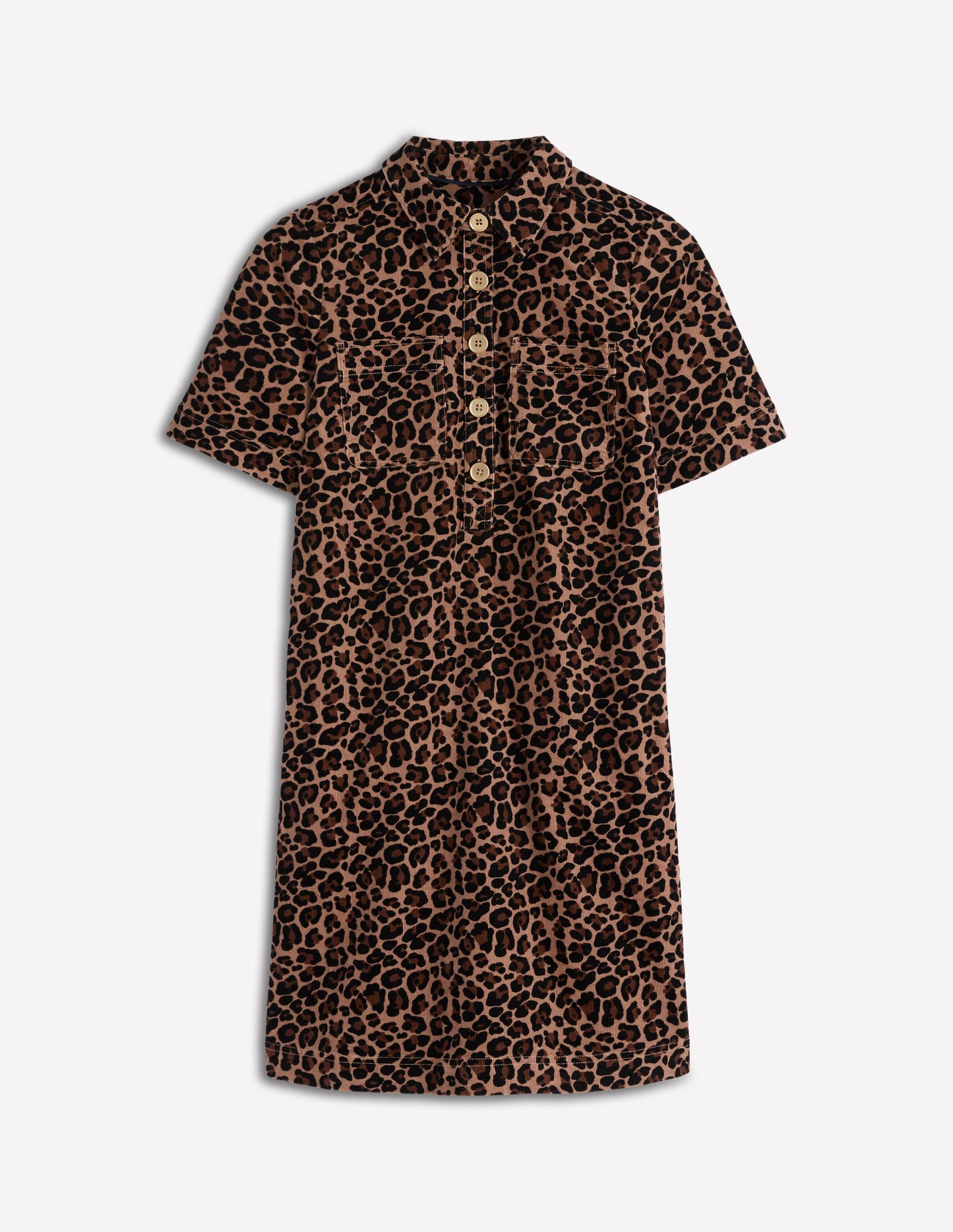 Robe-chemise Zia à poches en velours côtelé-Multi, motif Cheetah Pop
