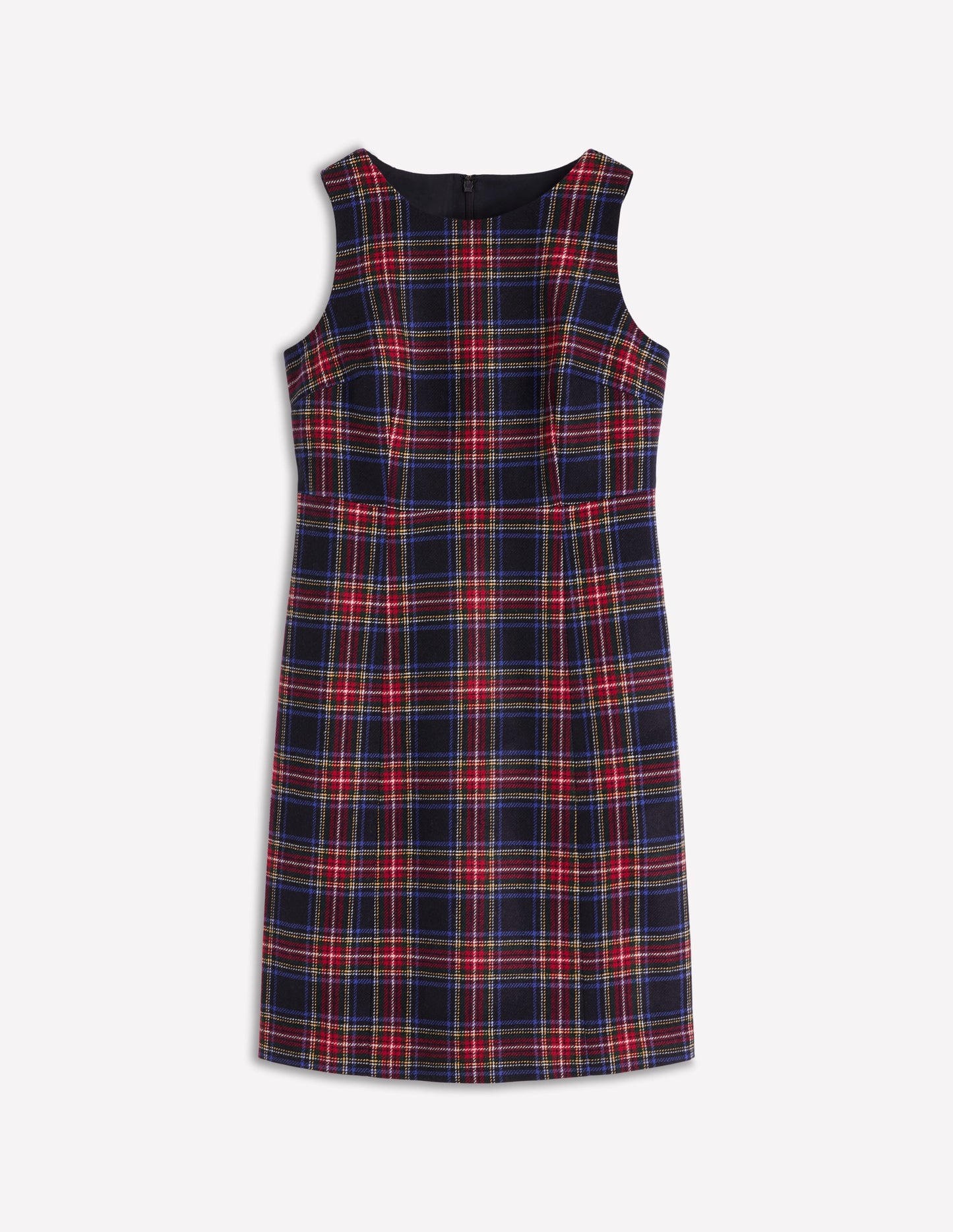 Robe droite Annie à carreaux-Carreaux bleu marine, verts et rouges