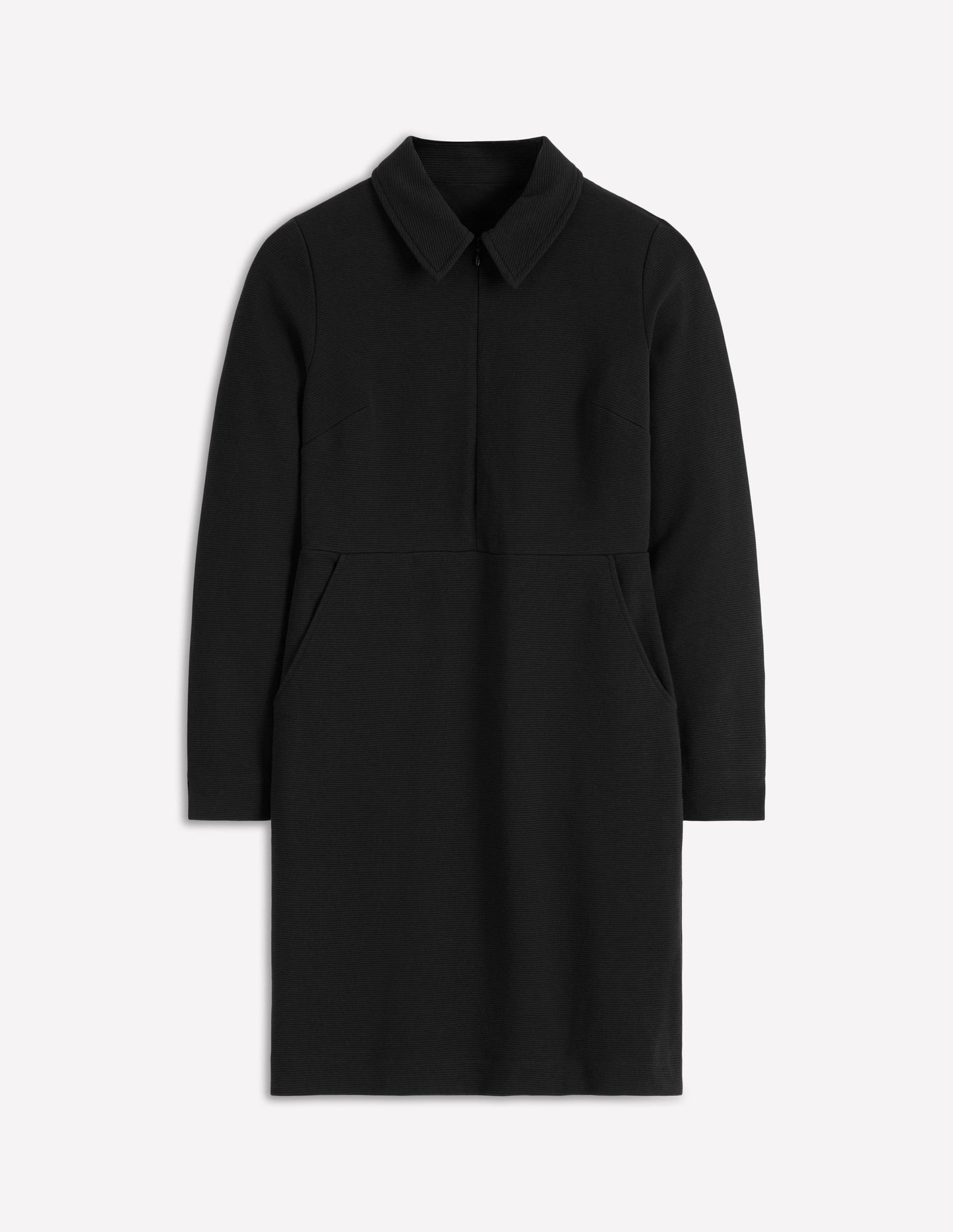 Cam Ottoman-Kleid mit Reißverschluss-Schwarz